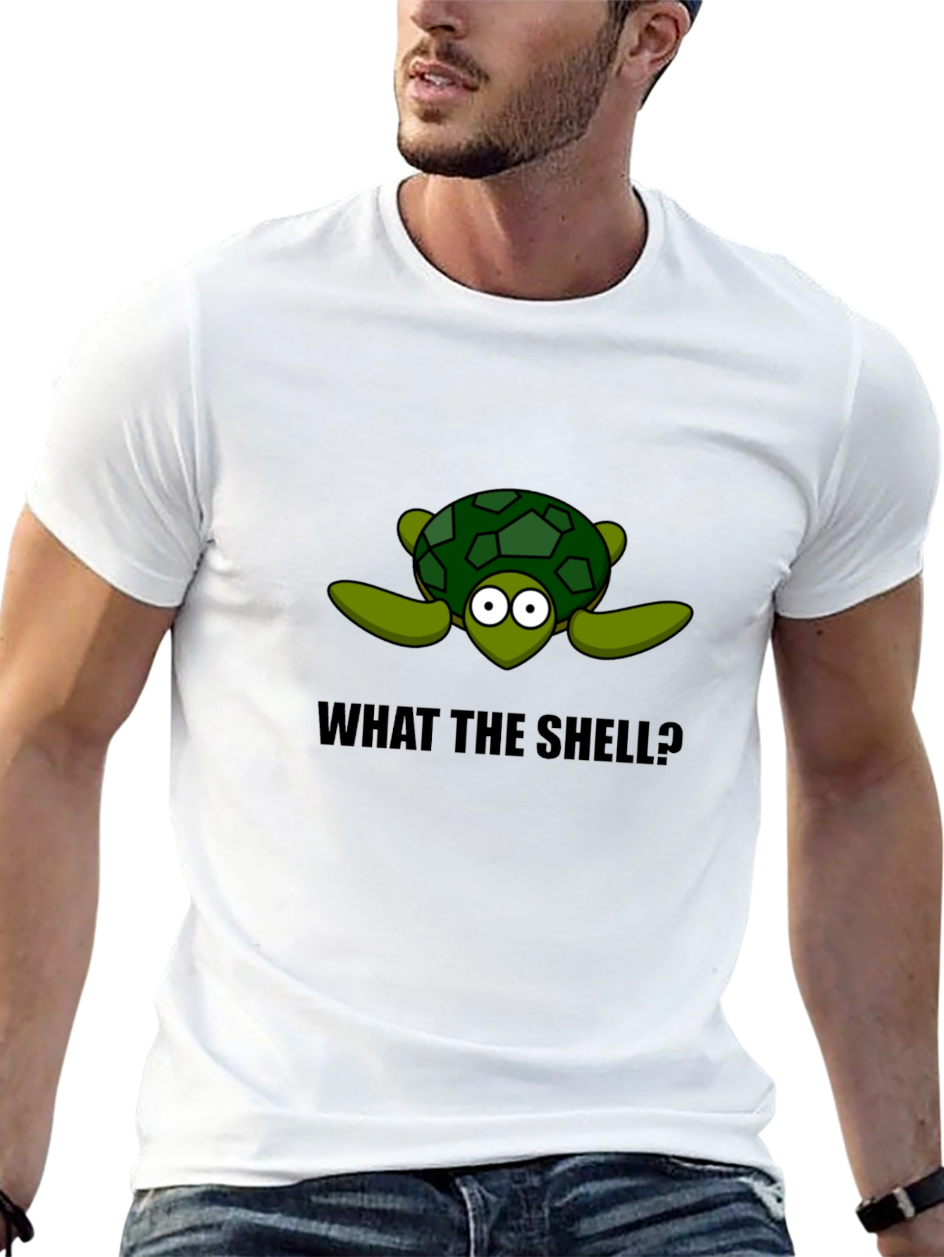 Black What the Shell? Turtle Graphic T-Shirt view 13