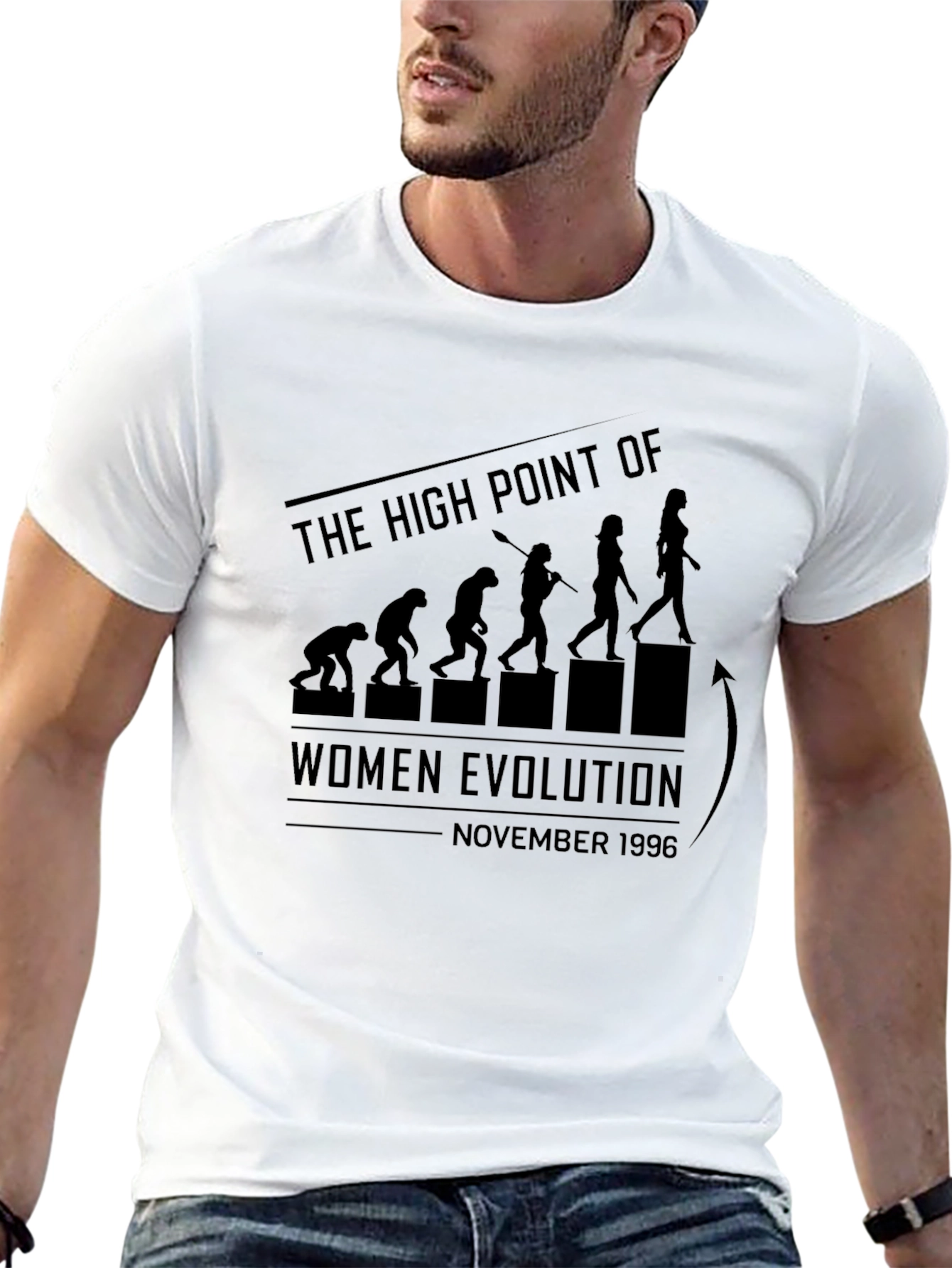 Black Humorous Women's Evolution T-Shirt - November 1996 view 13