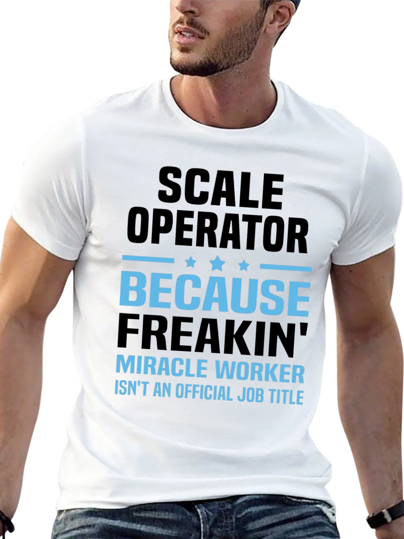 Black Scale Operator T-Shirt - Miracle Worker Humor view 13