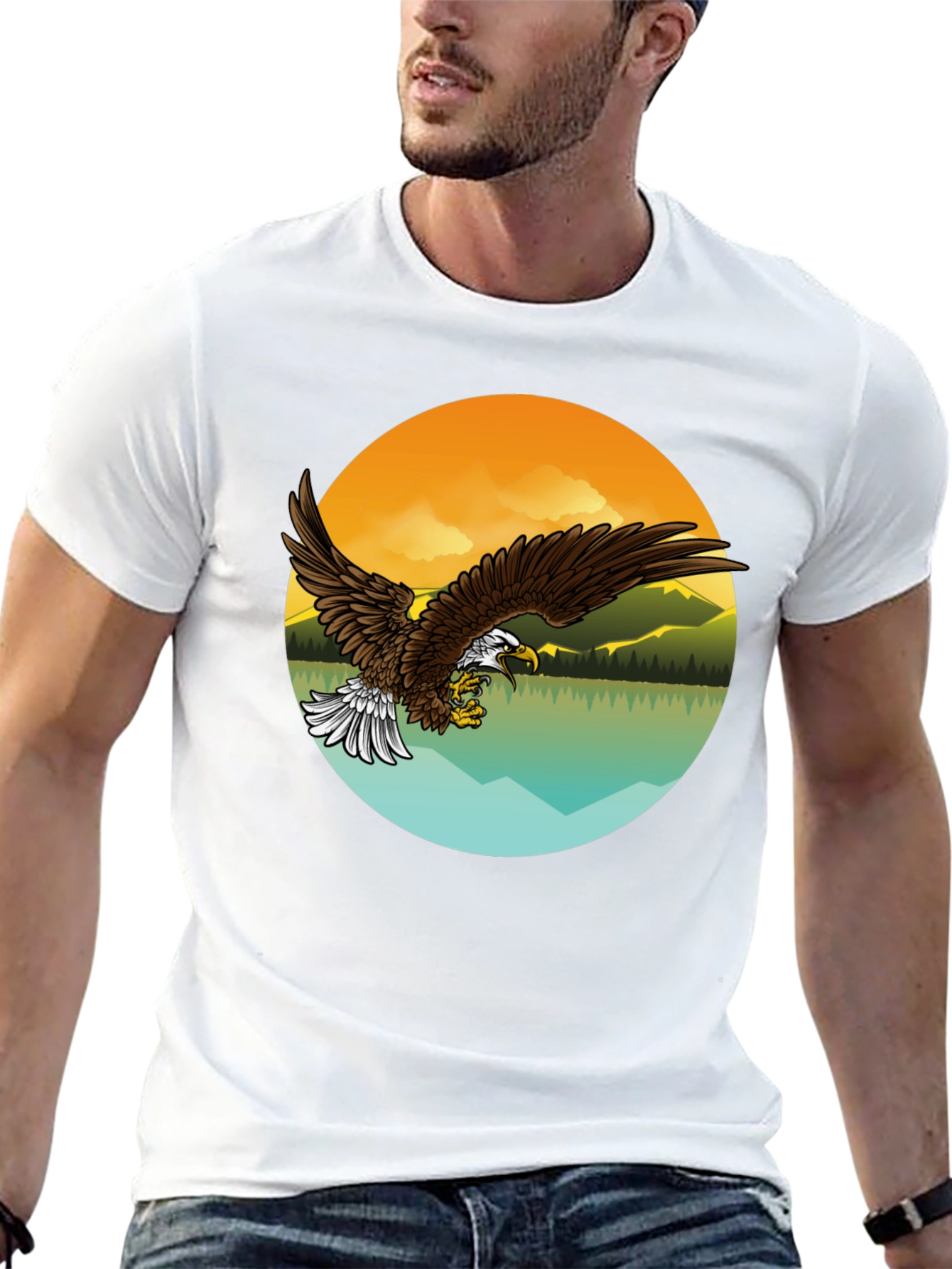 Black Eagle Mountain Graphic Tee - Black view 13