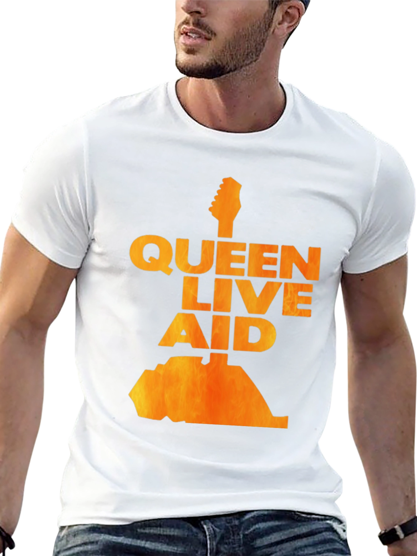 Queen Live Aid Graphic Tee - Rock Band Concert T-Shirt - 13