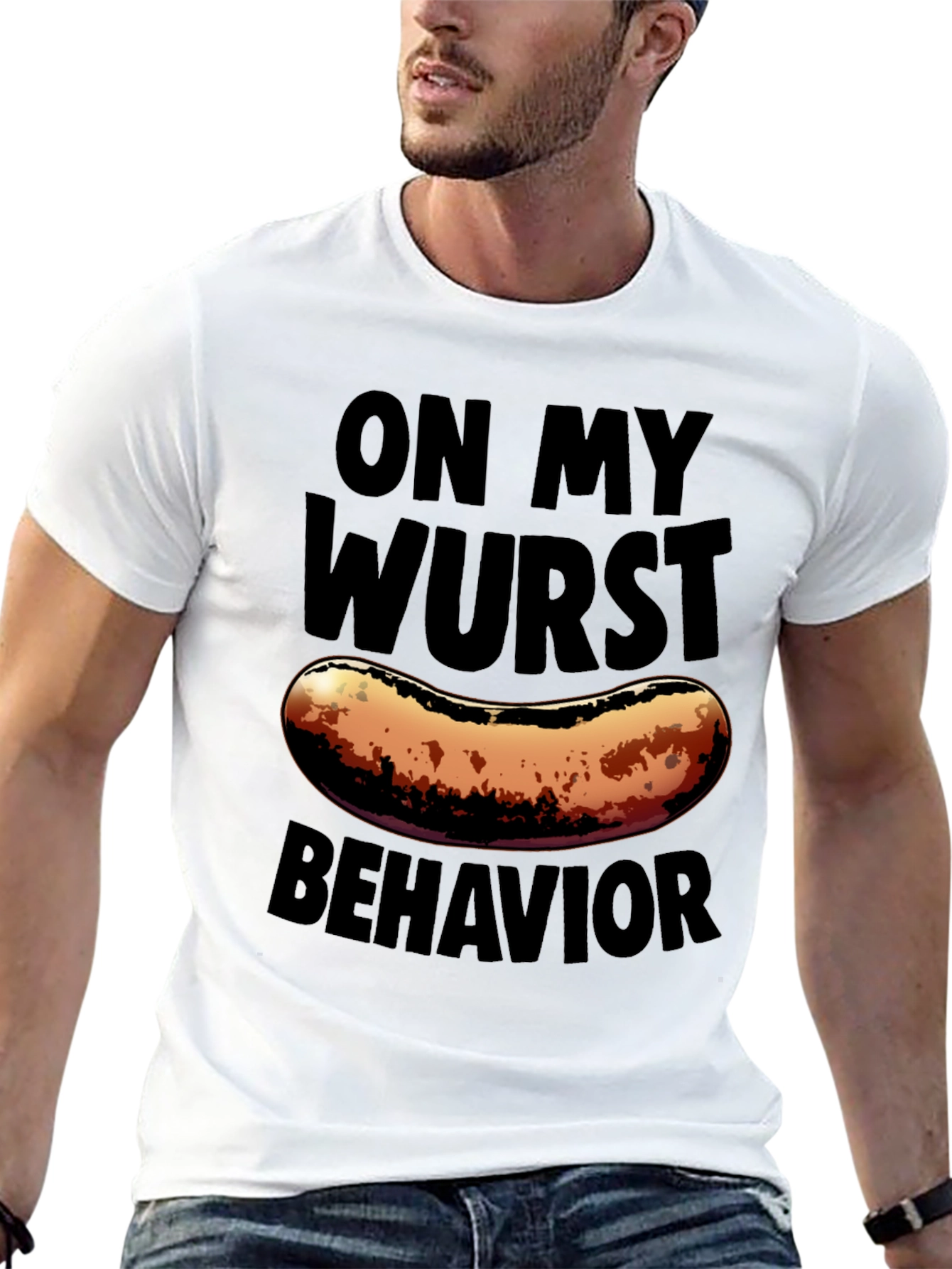 Black On My Wurst Behavior Graphic T-Shirt view 13