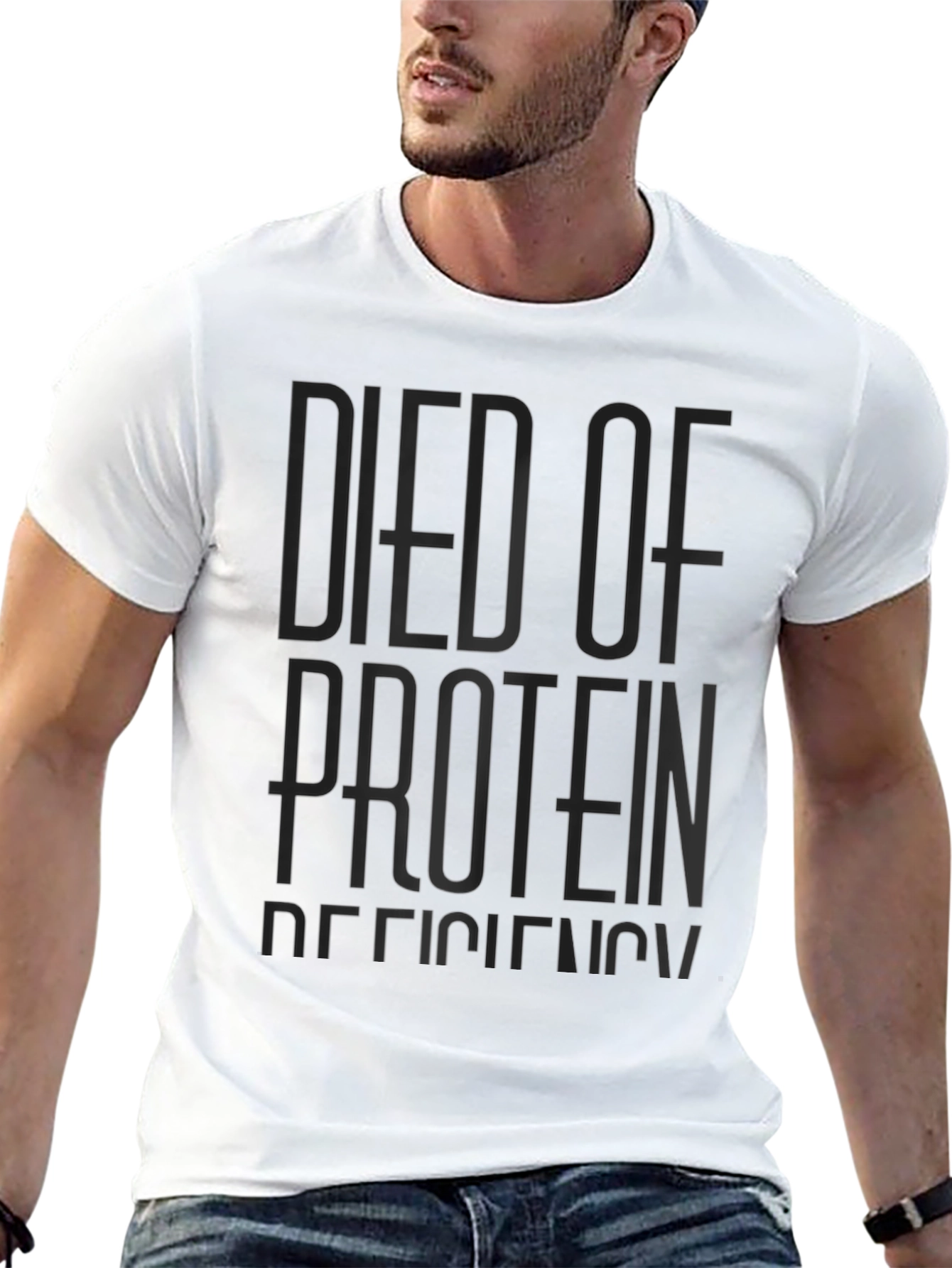 Black Died of Protein Deficiency Graphic T-Shirt view 13