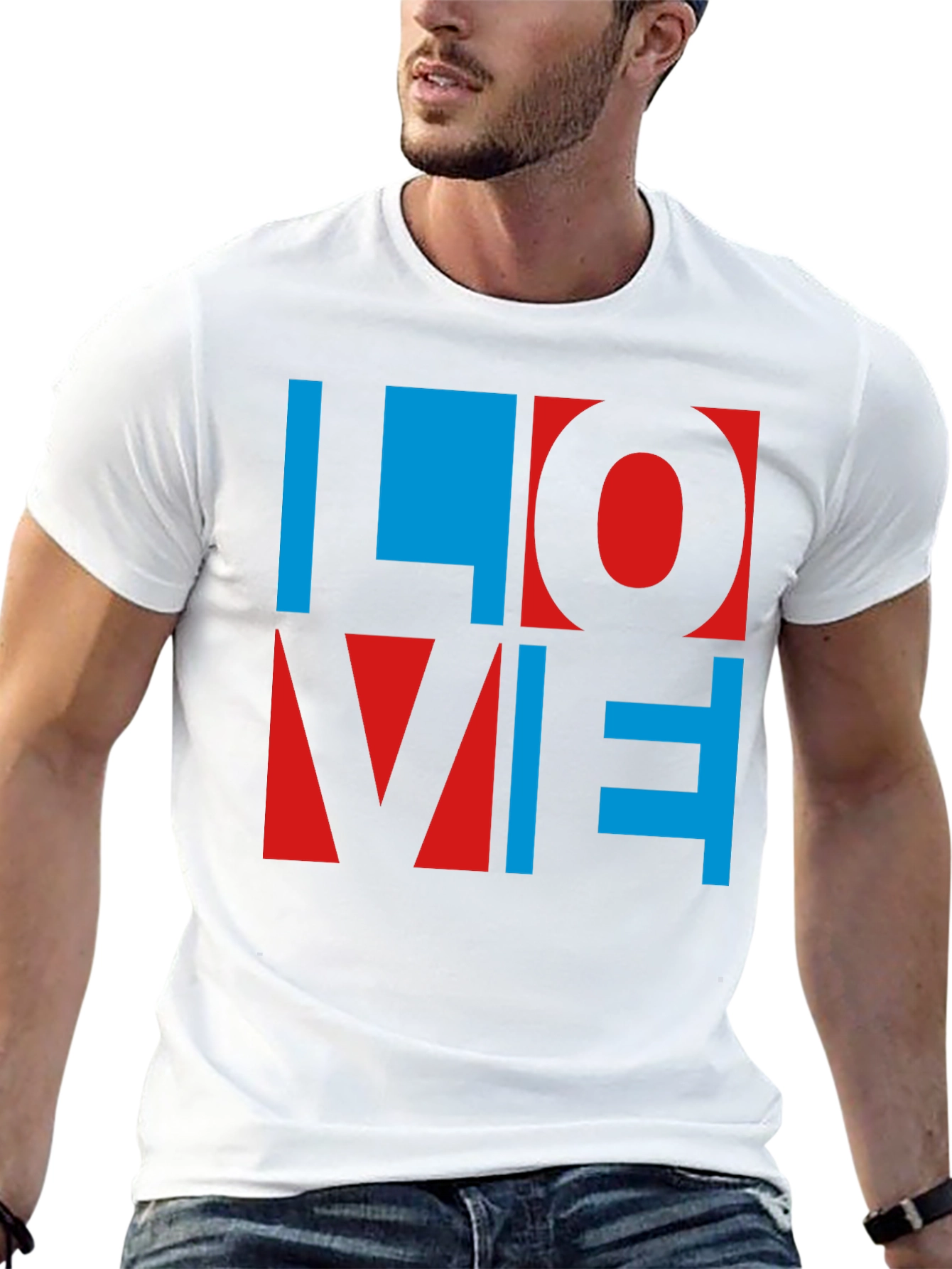 Black LOVE Graphic Tee - Bold & Colorful view 13
