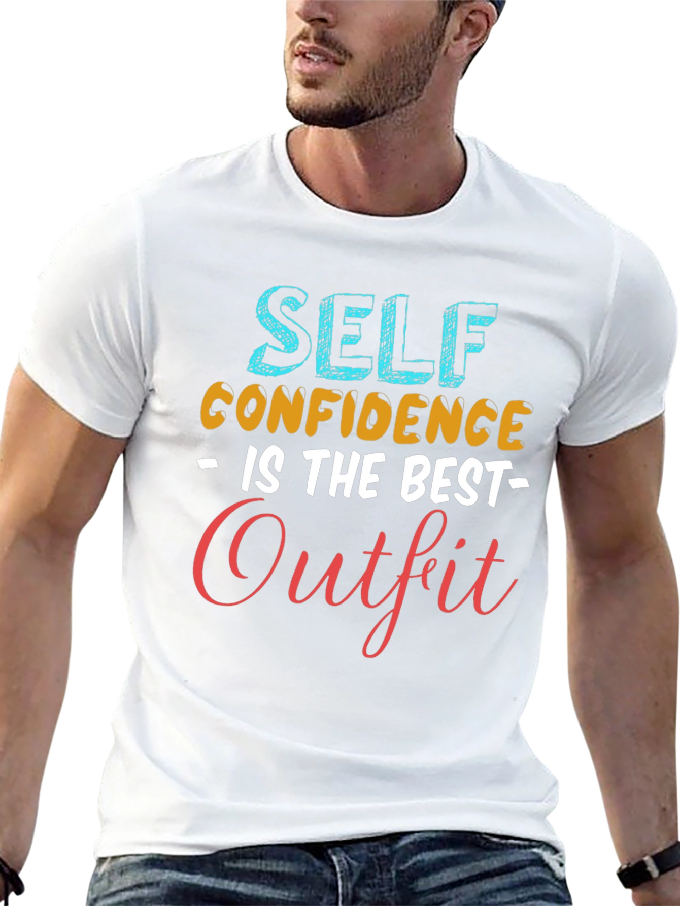 Black Self Confidence is the Best Outfit T-Shirt view 13