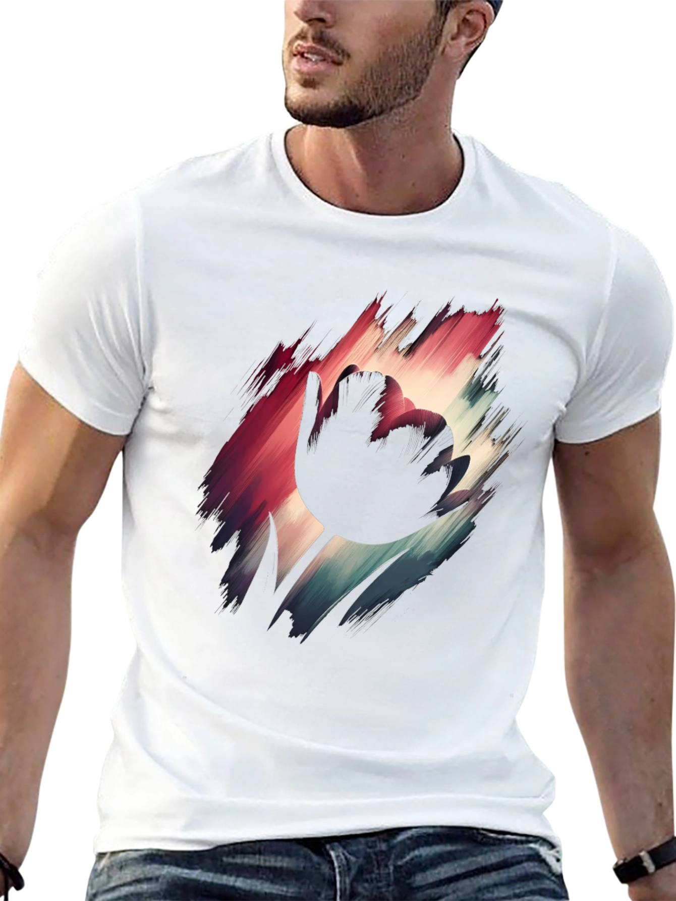 Tulip Silhouette Graphic Tee - Modern Art T-Shirt - 13