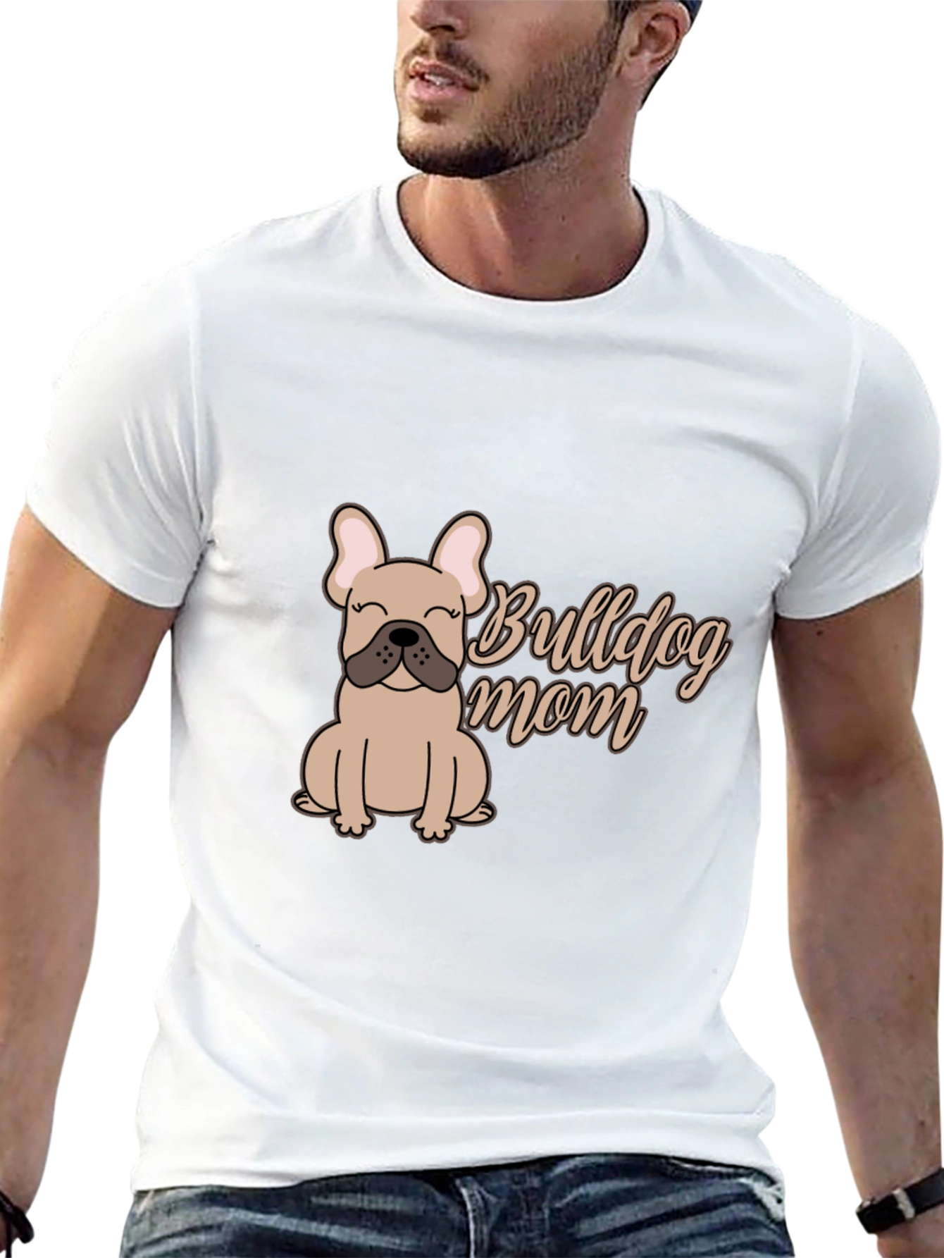 Black Bulldog Mom Graphic Tee - Soft Cotton Blend view 13