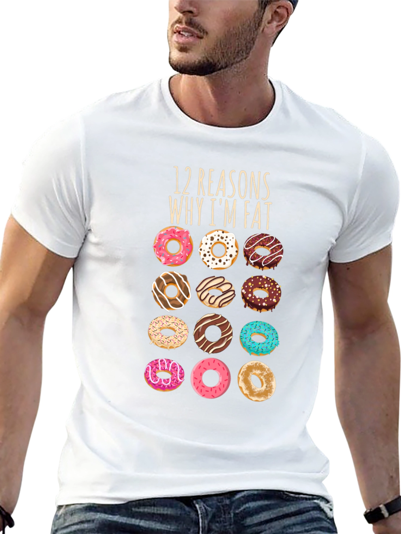 Black Donut Lover's T-Shirt: 12 Reasons Why I'm Fat view 13