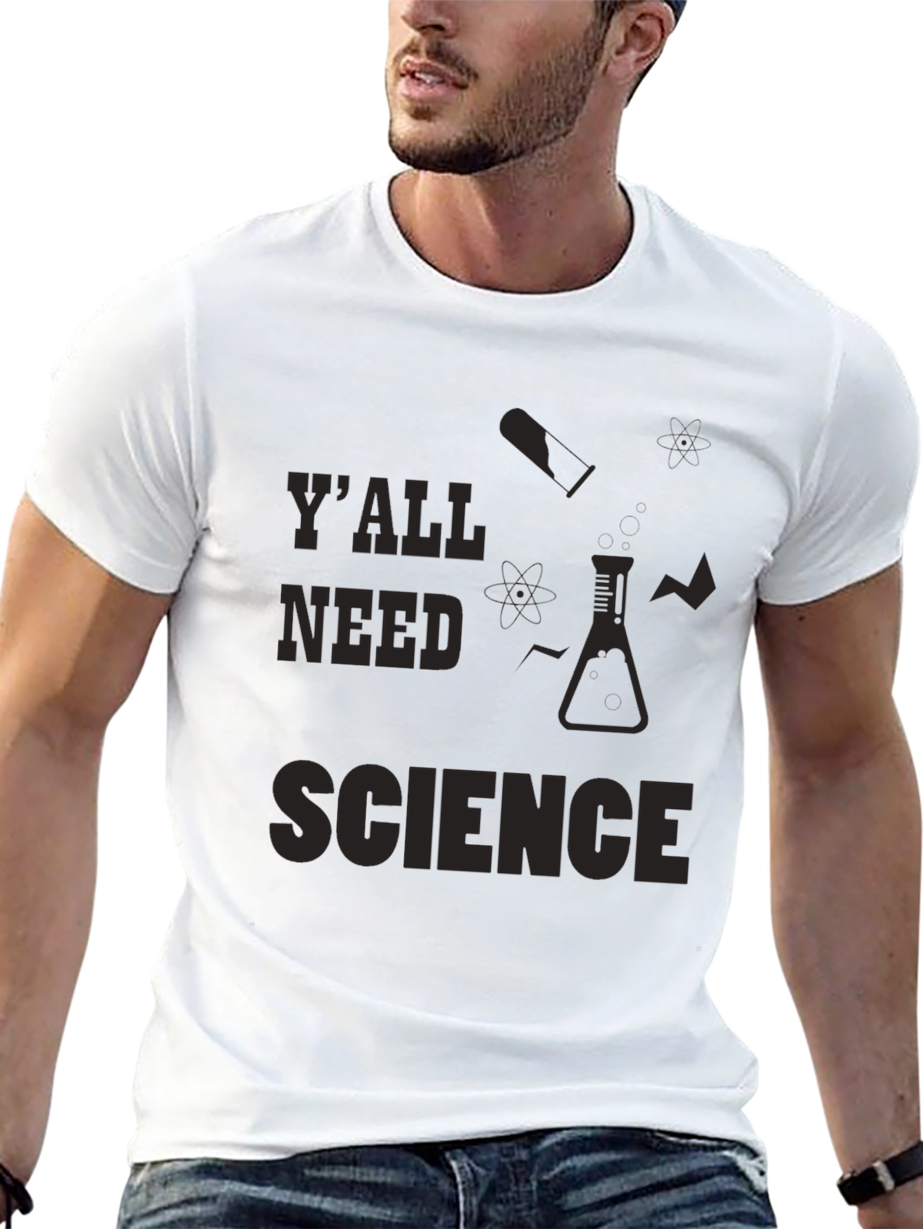 Black Y'all Need Science T-Shirt - Funny Science Tee view 13