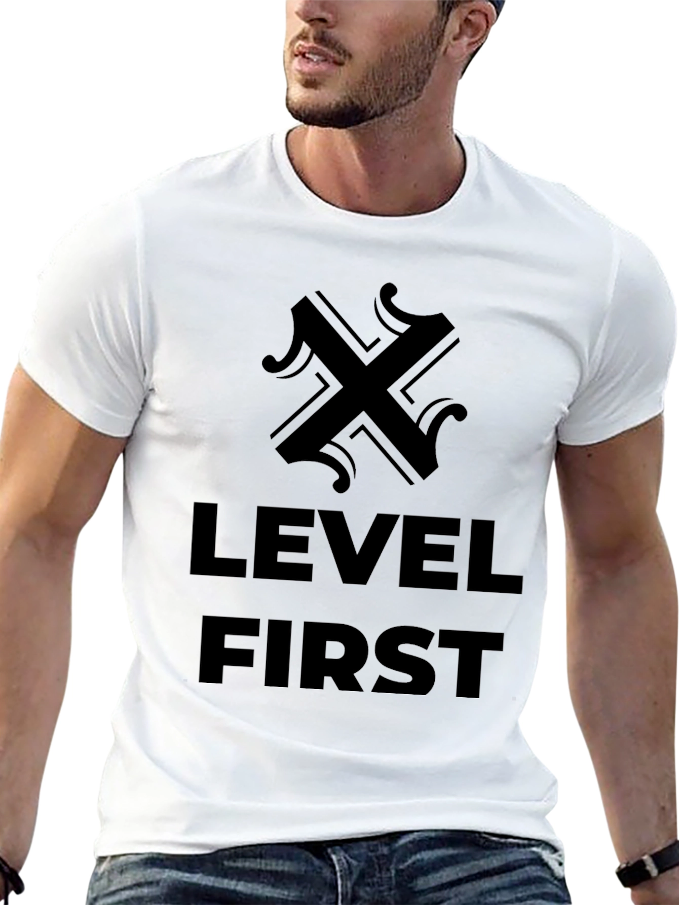 Black Level First Graphic Tee - Black Cotton Casual Shirt view 13
