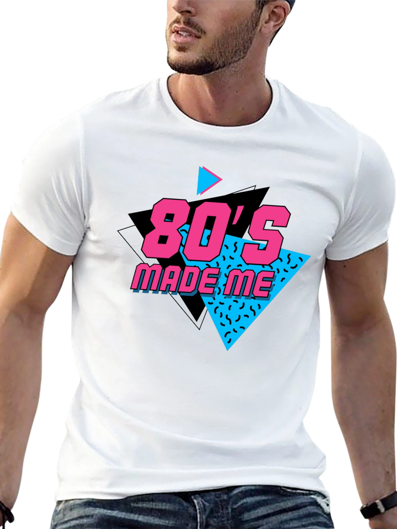 Black 80's Made Me Black T-Shirt view 13