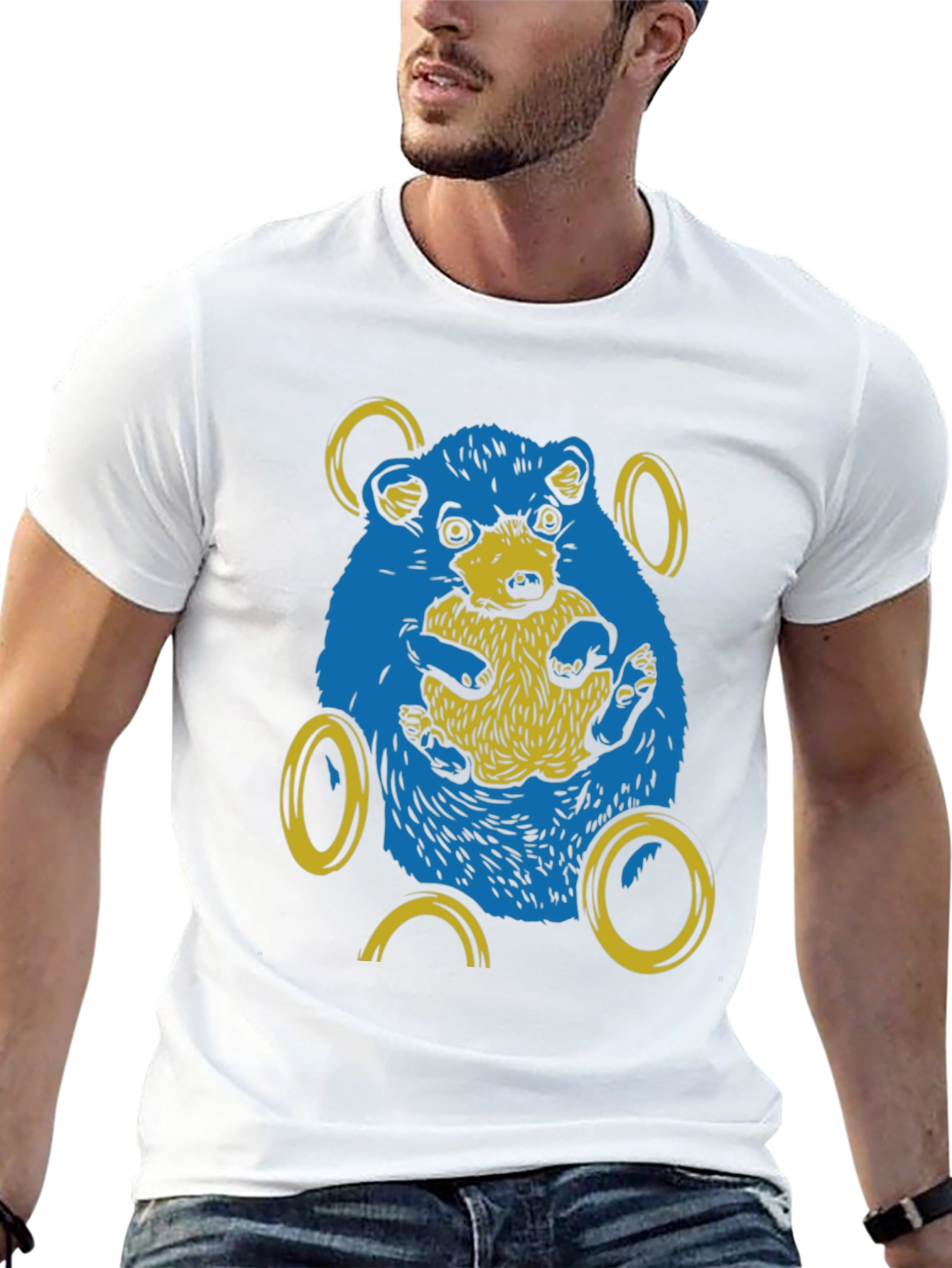 Black Sonic Hedgehog Graphic Tee - Black Cotton Shirt view 13