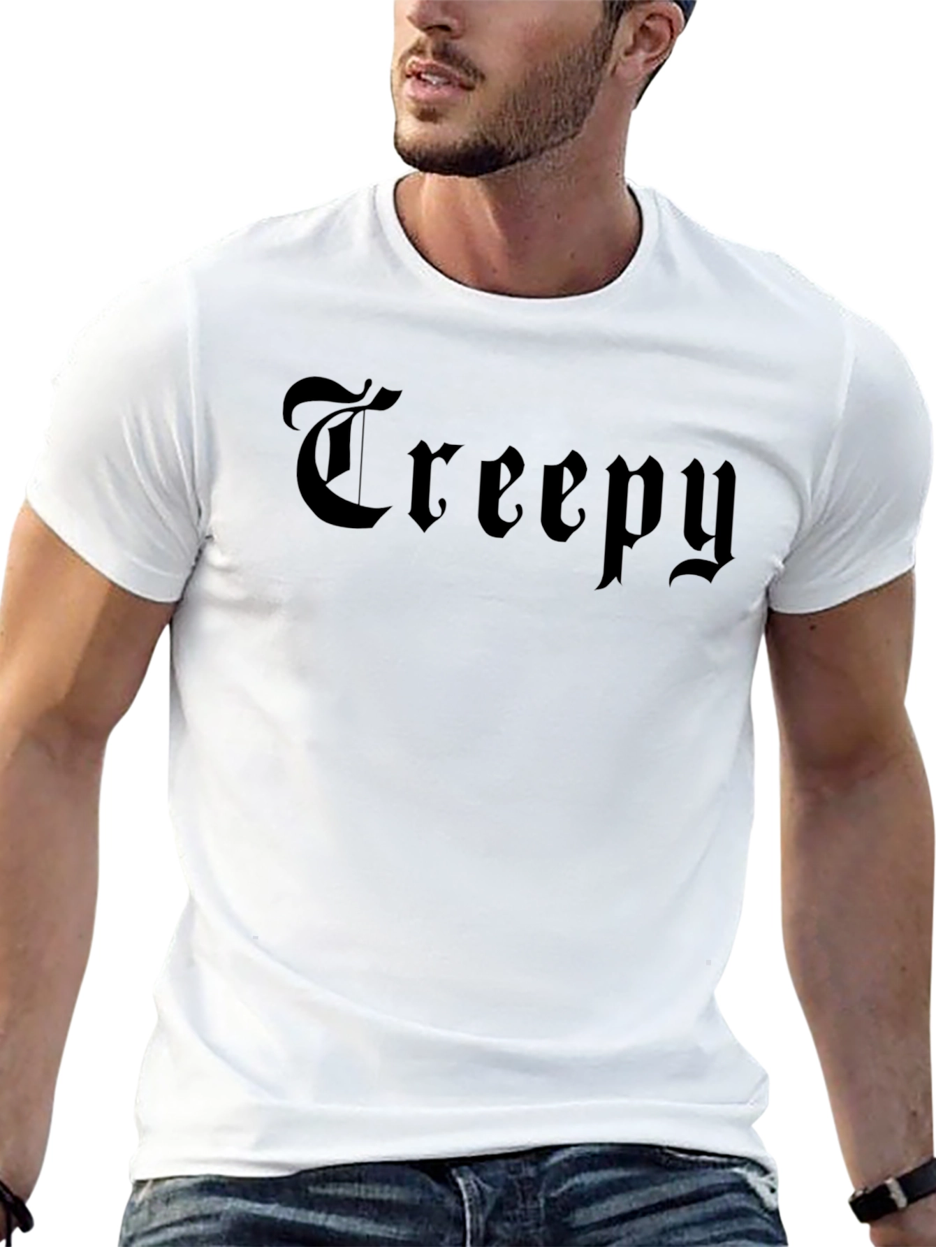 Black Creepy Gothic Style Graphic Tee - Dark & Edgy view 13