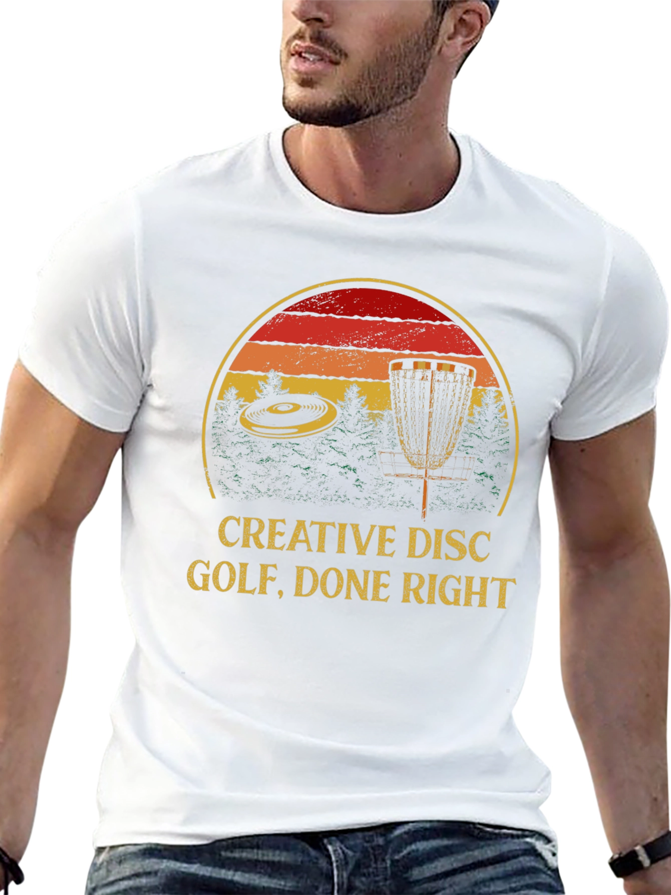 Black Creative Disc Golf Tee - Done Right Design view 13