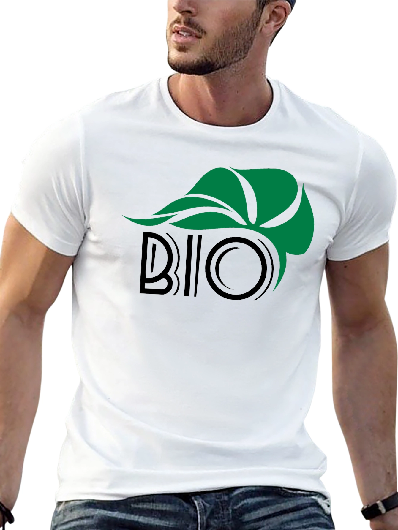 Black Eco-Friendly Bio Graphic Black T-Shirt view 13