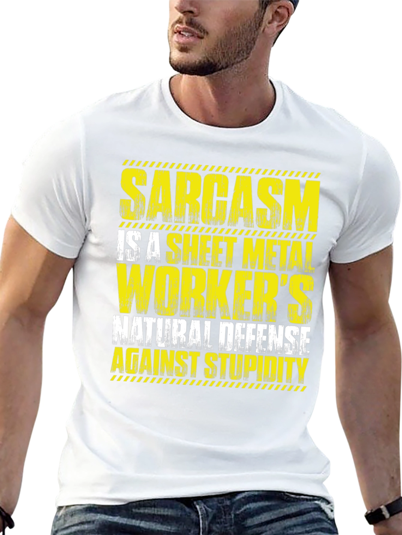 Black Sarcasm Sheet Metal Worker's T-Shirt view 13