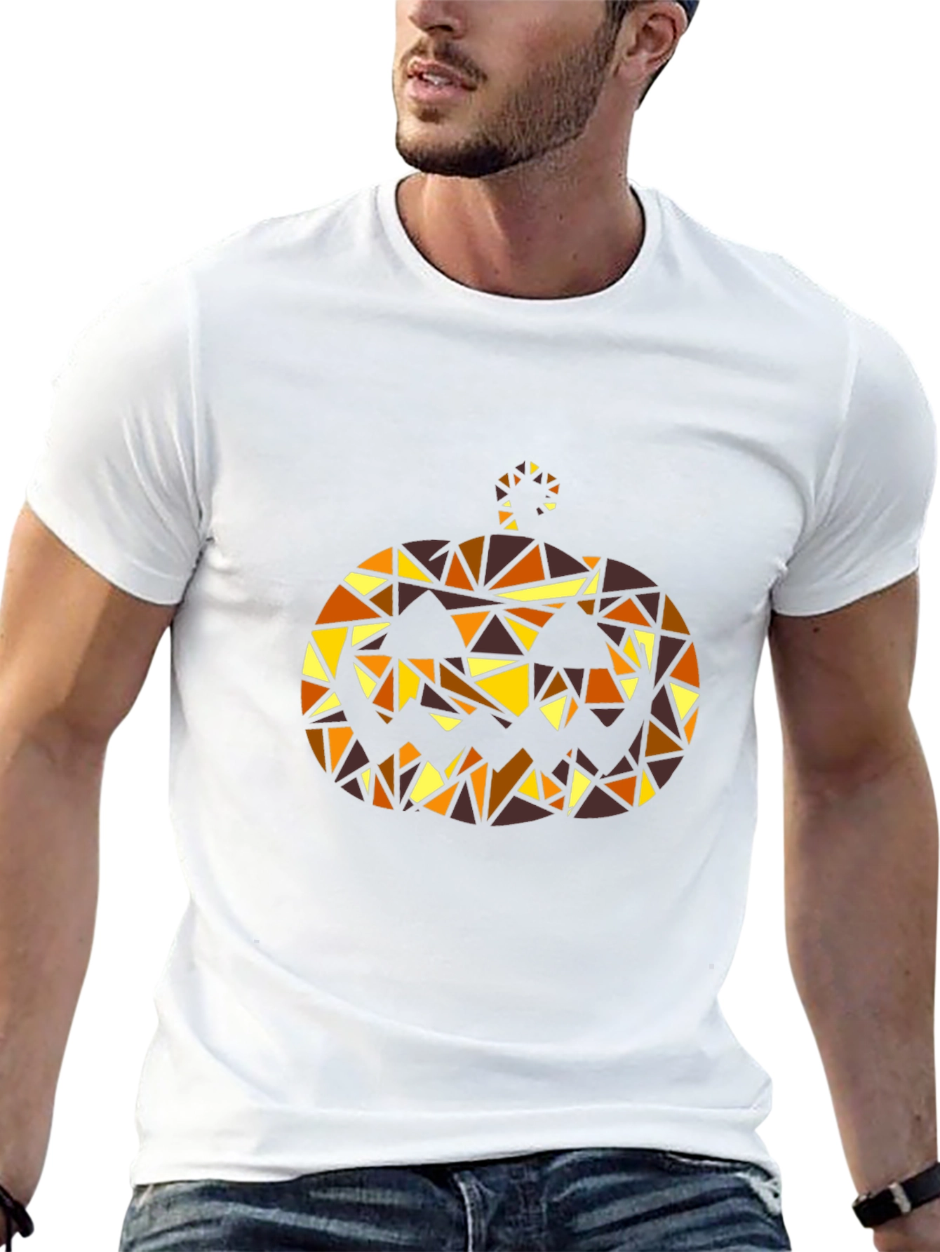 Black Geometric Pumpkin T-Shirt view 13