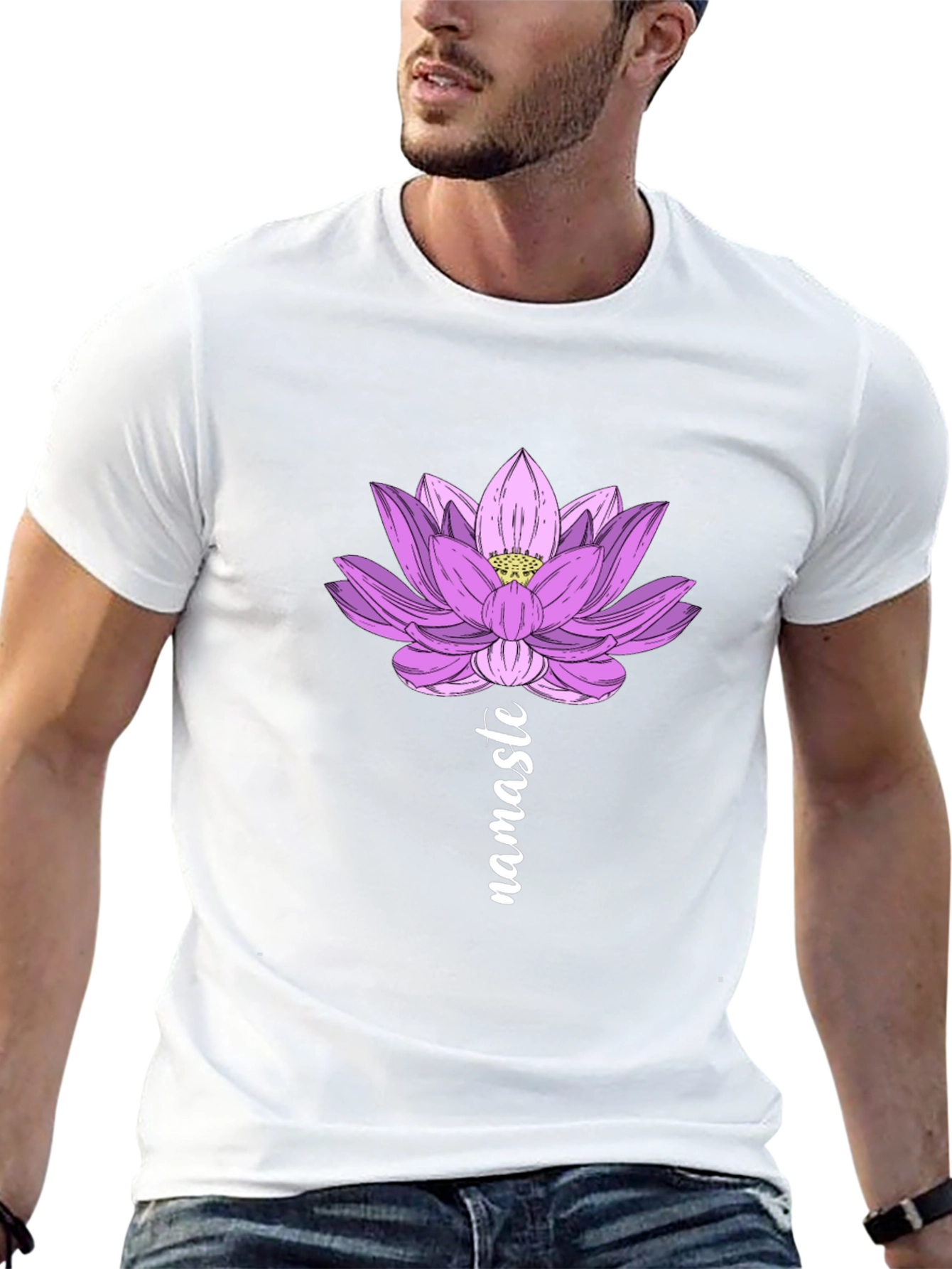Lotus Namaste Graphic T-Shirt - Yoga Inspired Design - 13