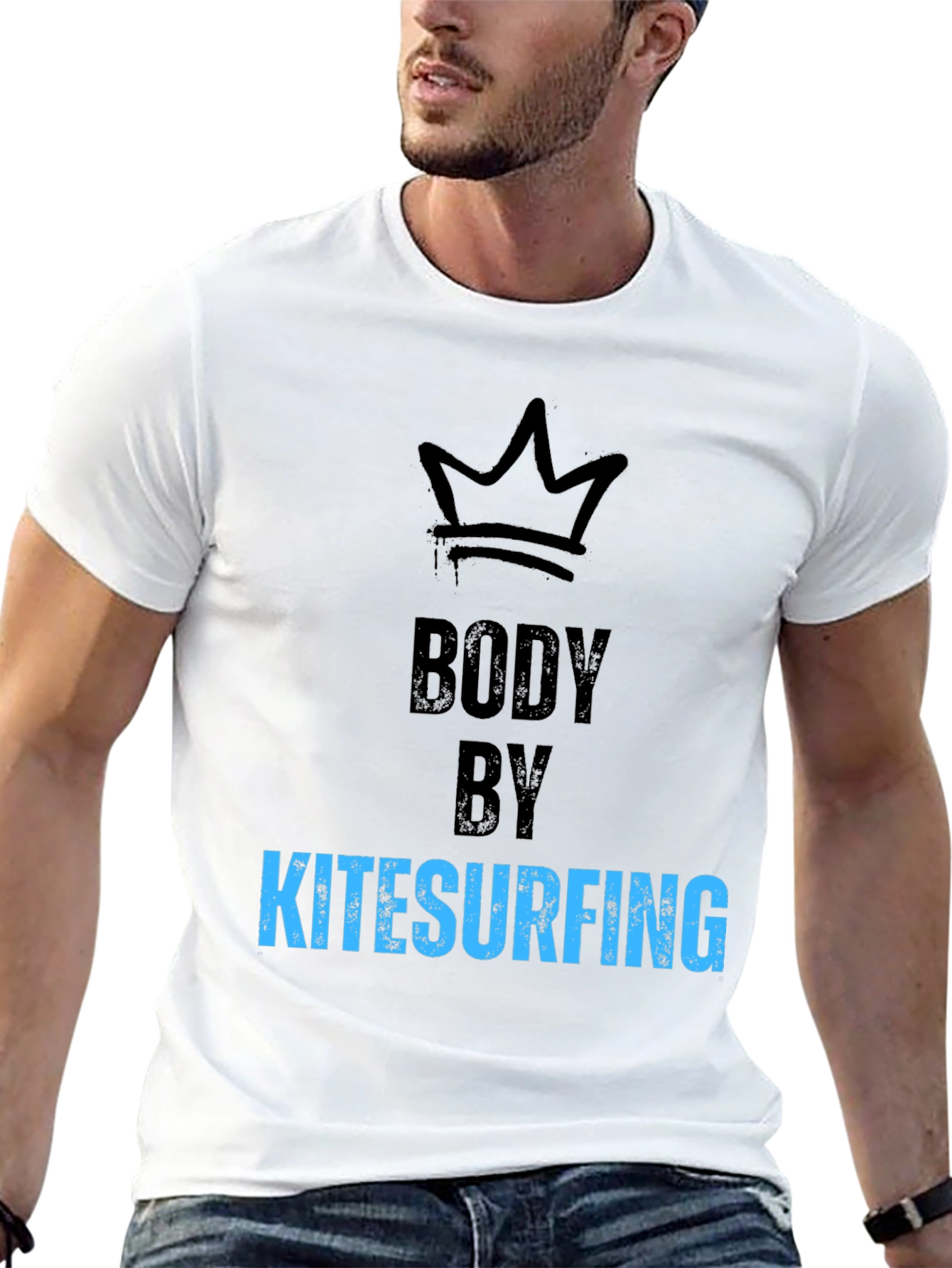 Black Body By Kitesurfing Black T-Shirt view 13