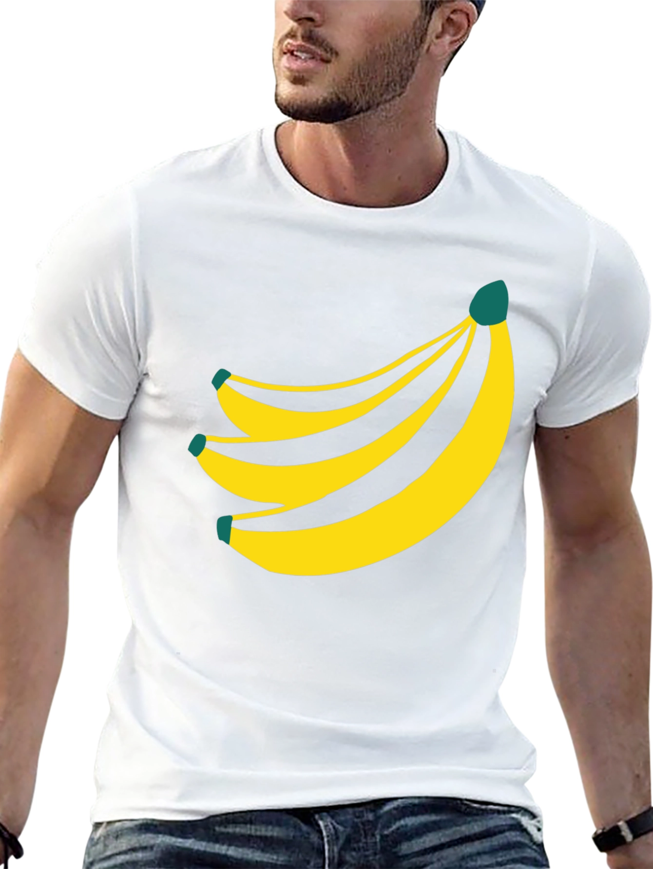 Black Banana Graphic Tee - Unisex Black T-Shirt view 13