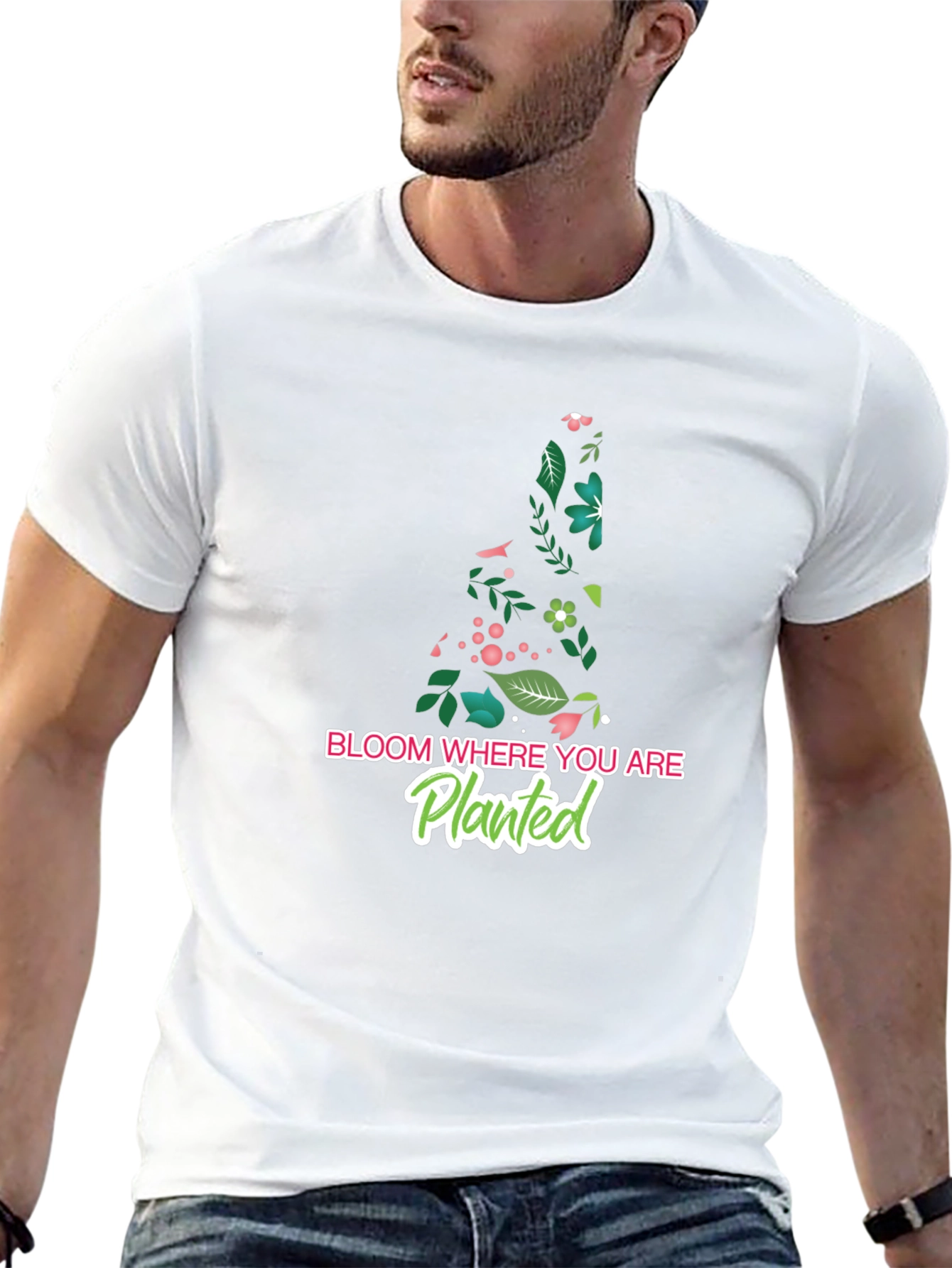 Black Bloom Where You Are Planted T-Shirt view 13
