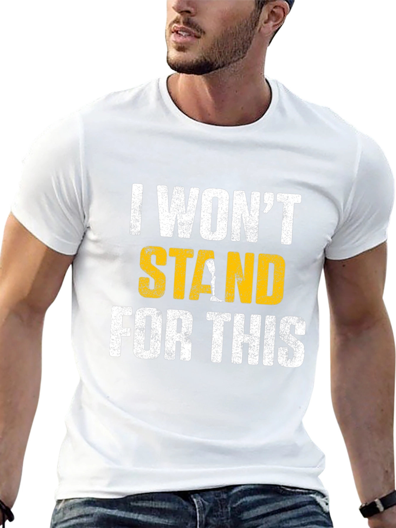 Black I Won't Stand for This Graphic Tee view 13