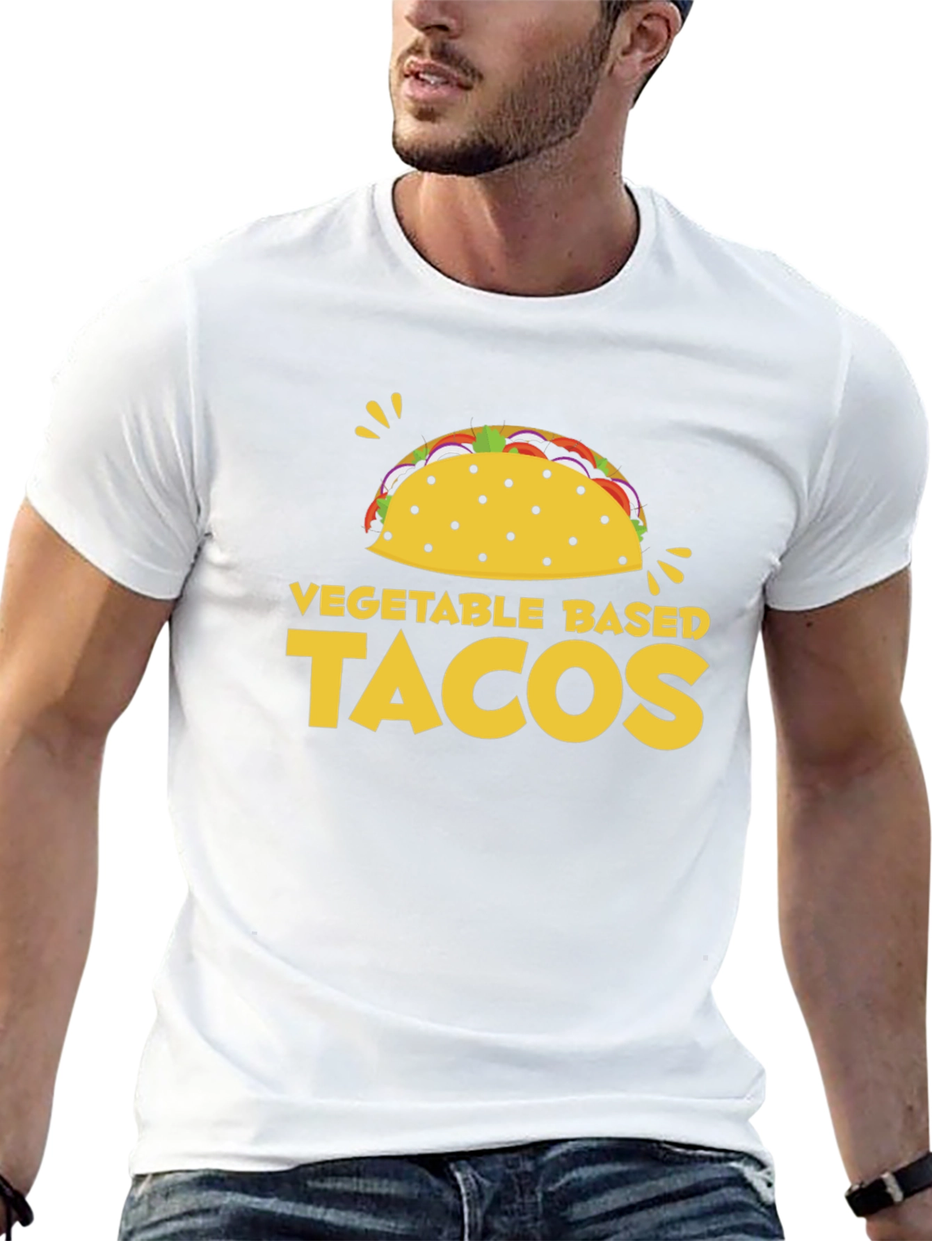 Black Vegetable Based Tacos Graphic T-Shirt view 13