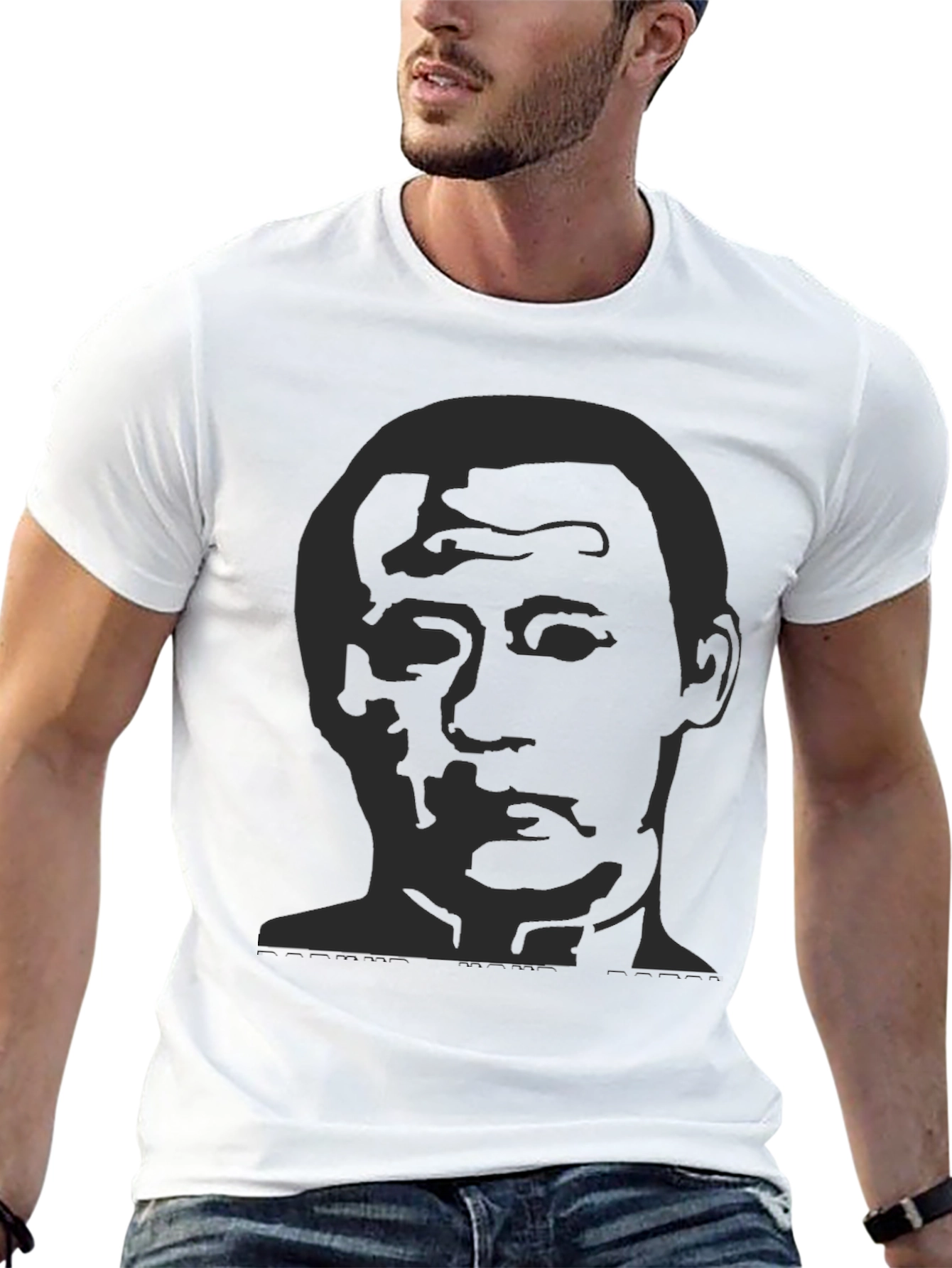 Black Men's Graphic Print T-Shirt - Black view 13