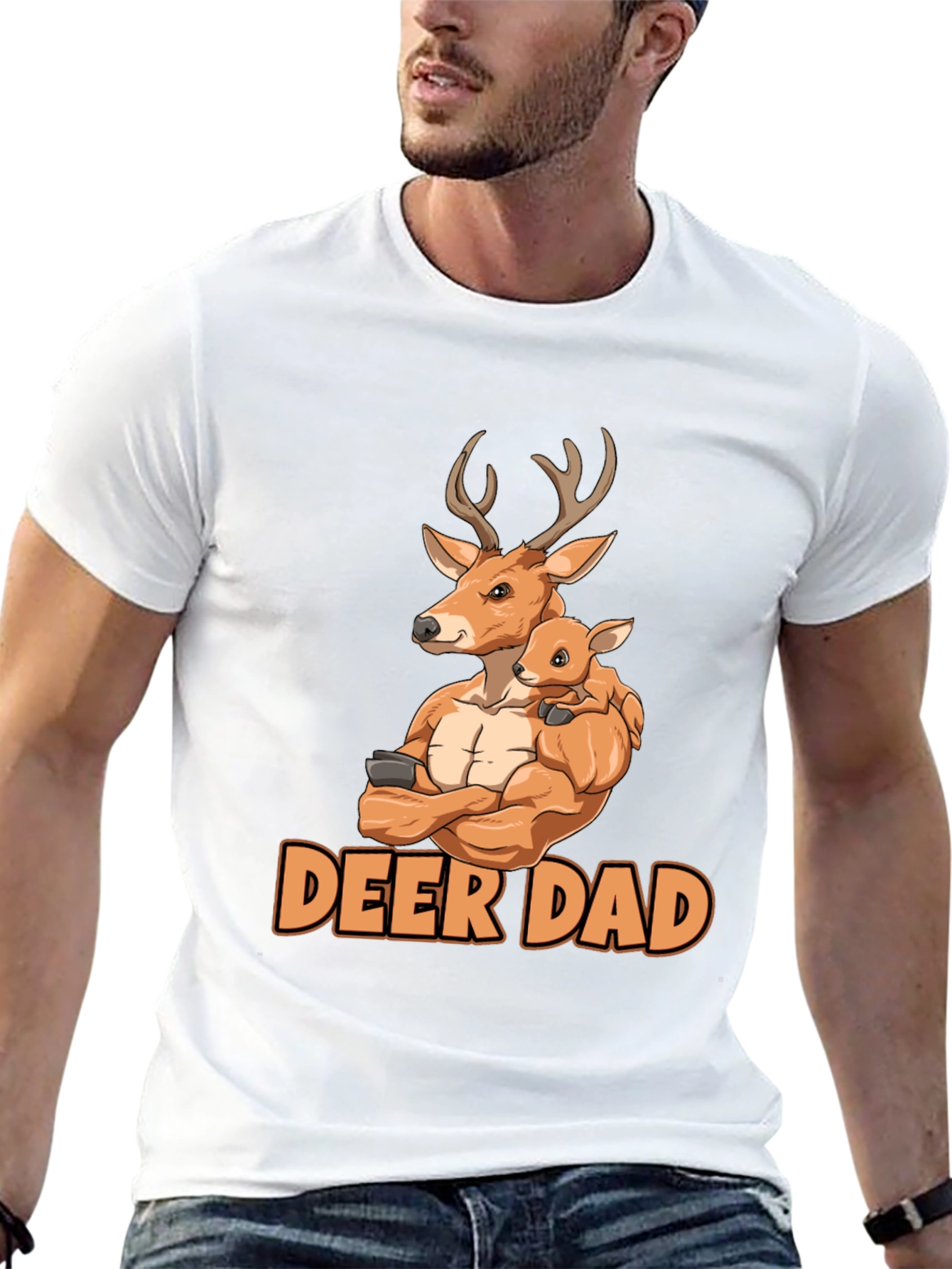 Black Deer Dad Graphic Tee - Father's Day Gift view 13