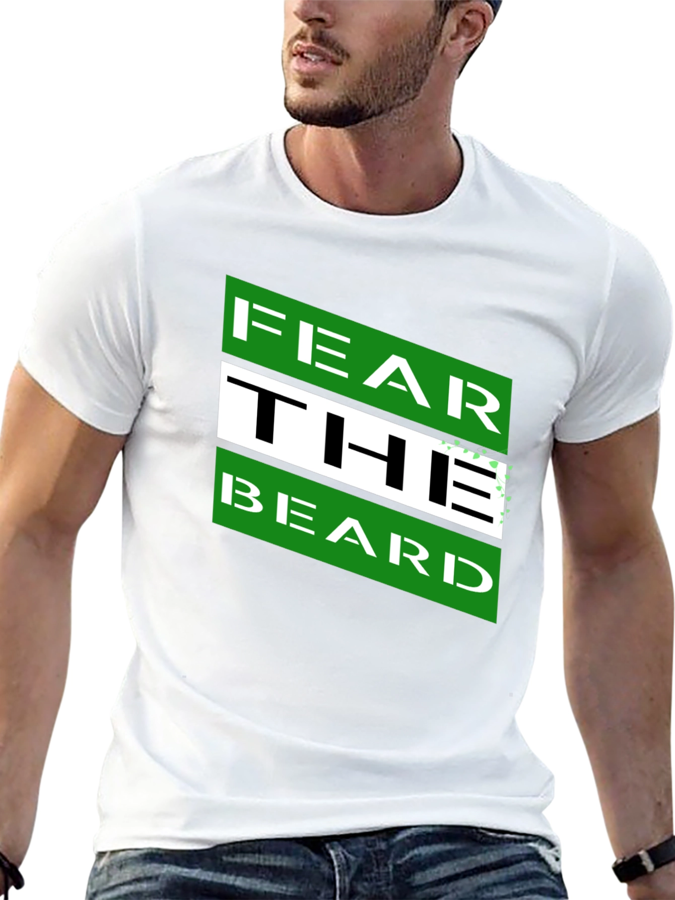 Black Fear The Beard Graphic Tee - Men's Short Sleeve T-Shirt view 13
