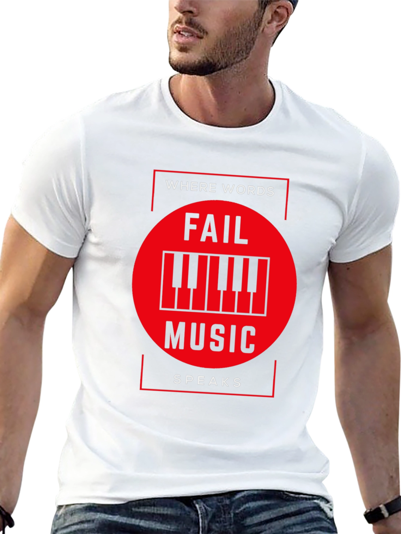 Black Music Speaks T-Shirt - Where Words Fail view 13