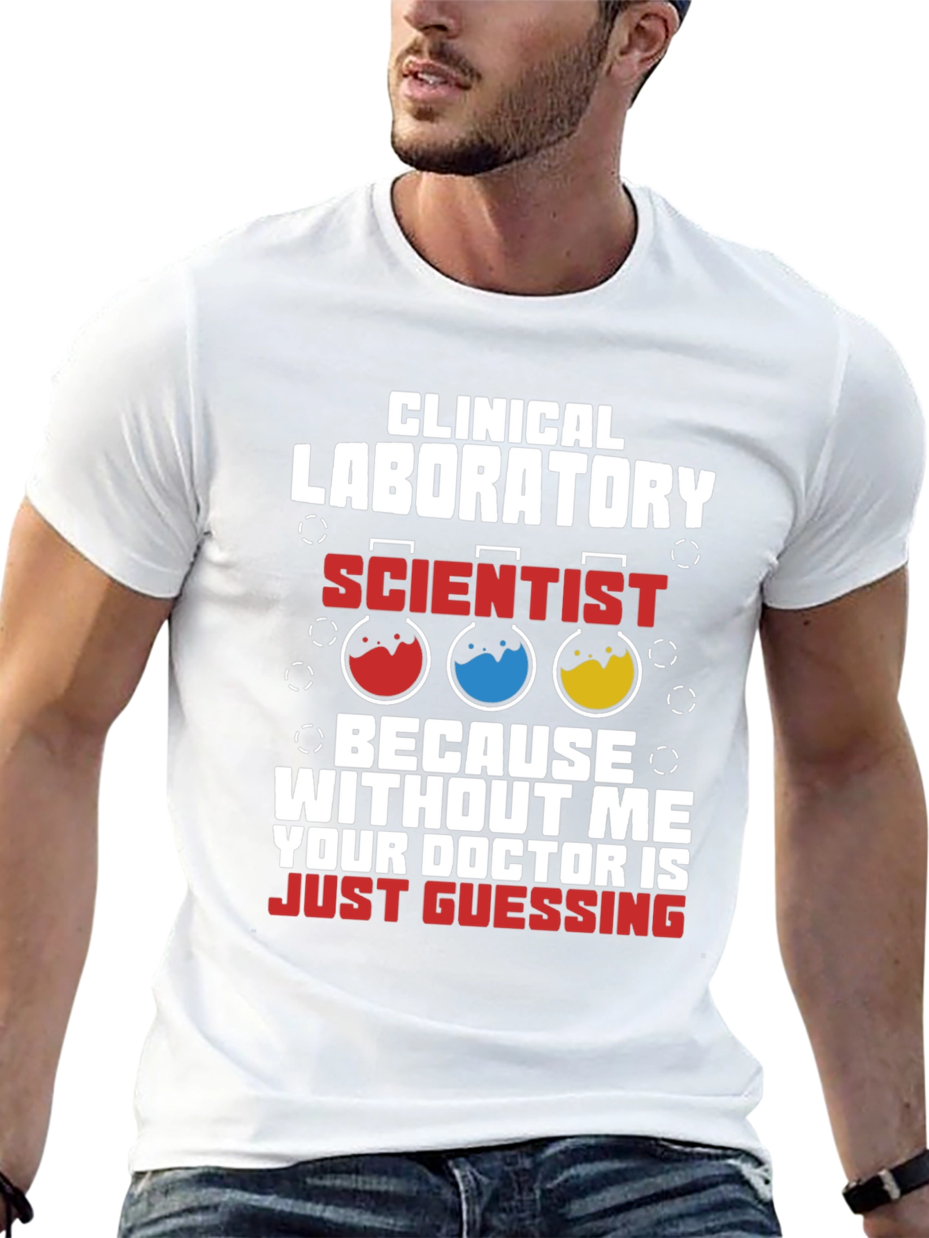 Black Clinical Lab Scientist T-Shirt - Doctor Guessing Humor view 13
