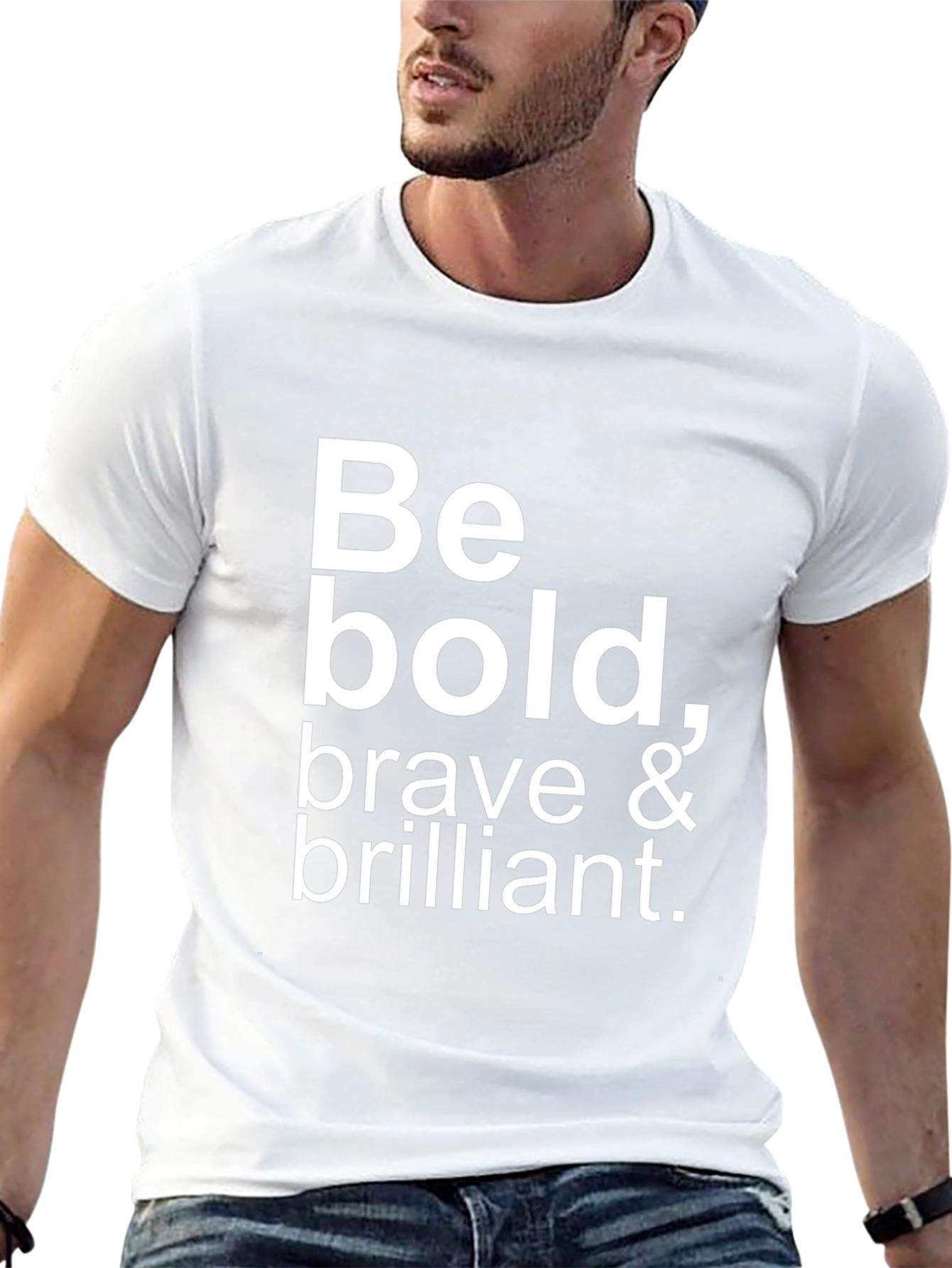 Be Bold Graphic Tee - Black Cotton Blend - 13
