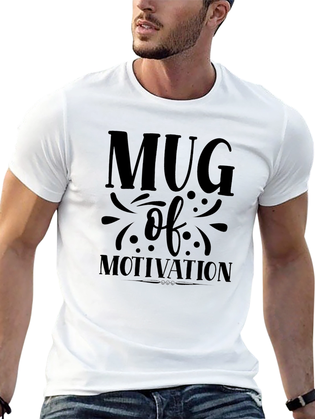 Black Mug of Motivation Graphic T-Shirt view 13