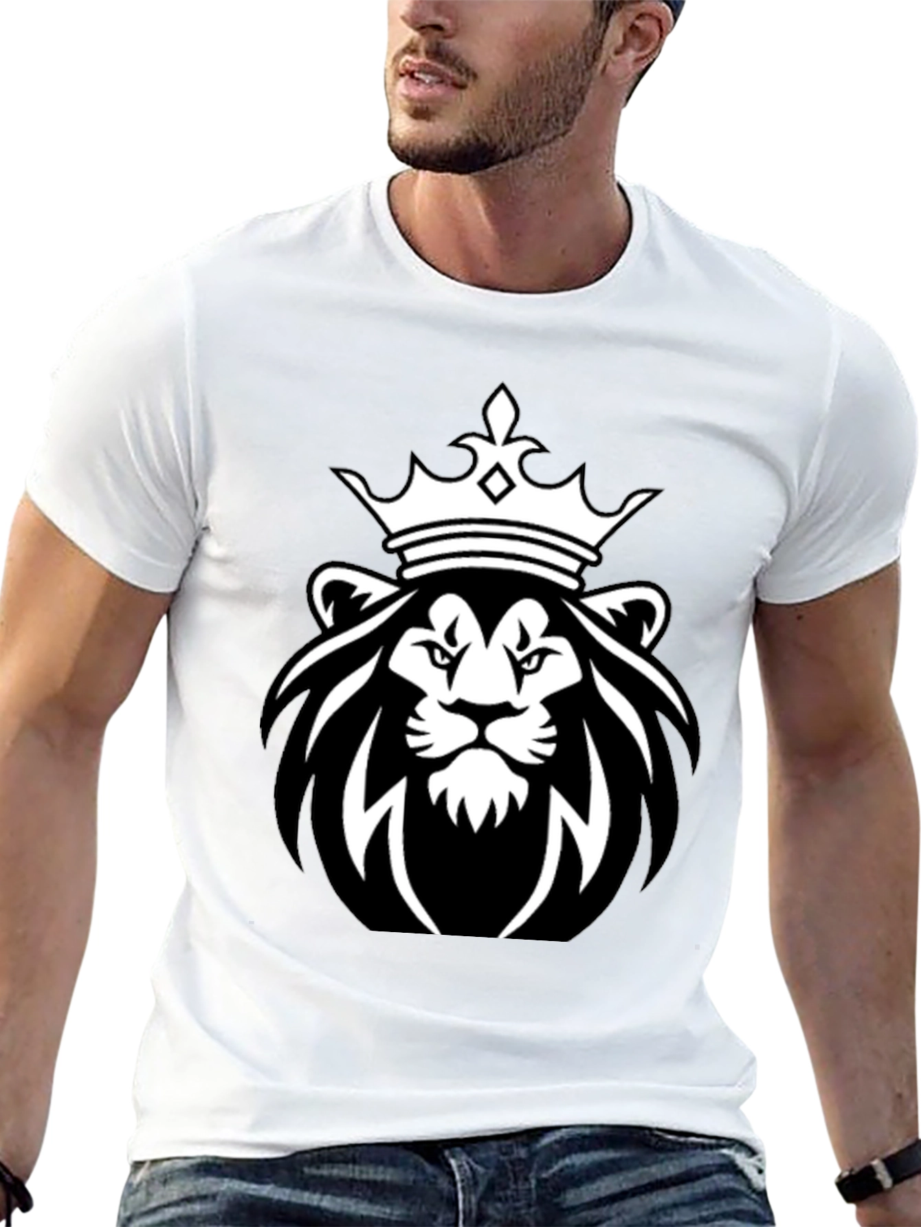 Black Lion King Graphic Tee - Black view 13