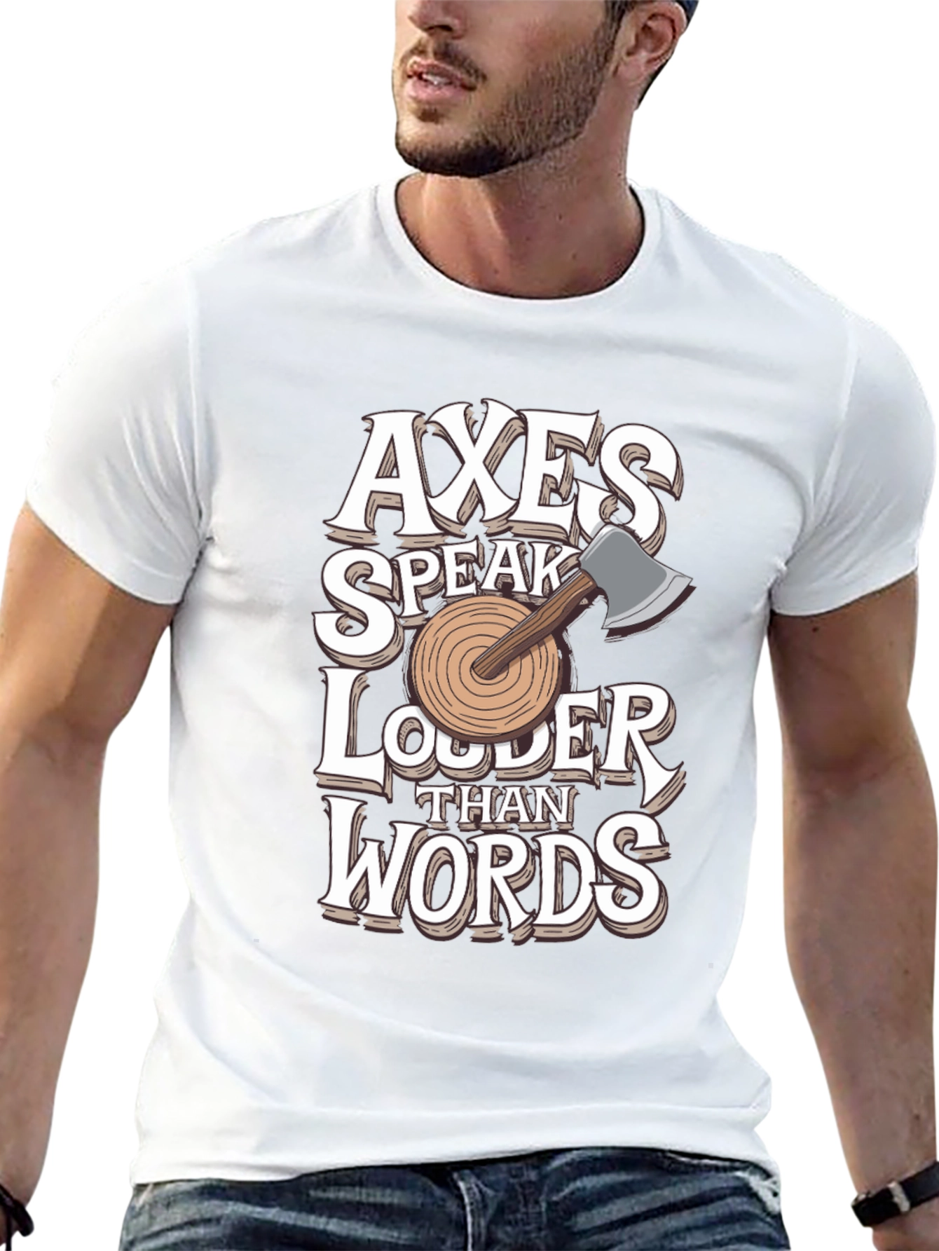 Black Axes Speak Louder Than Words Graphic Tee view 13