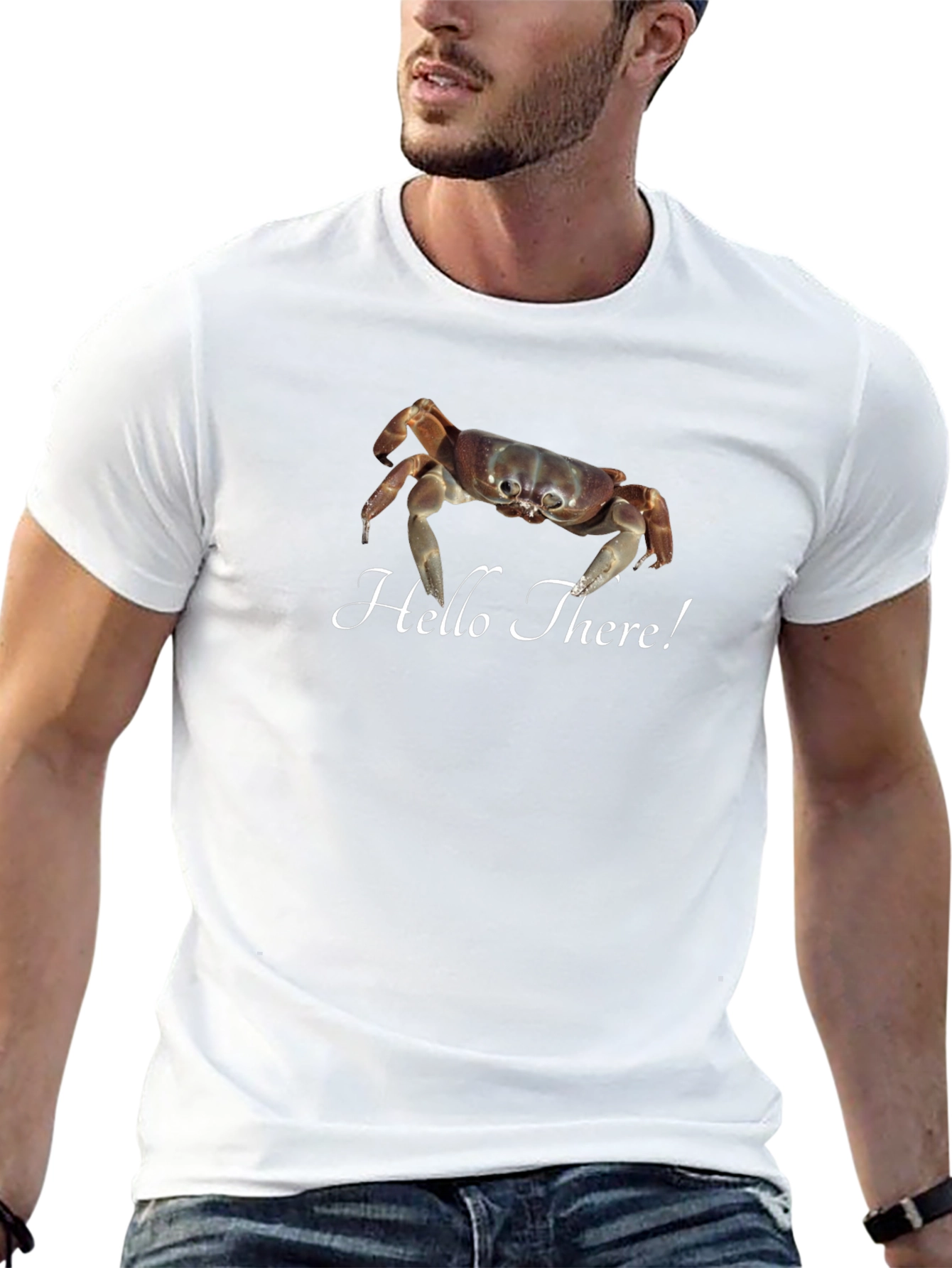 Black Hello There Crab T-Shirt - Unique Design view 13