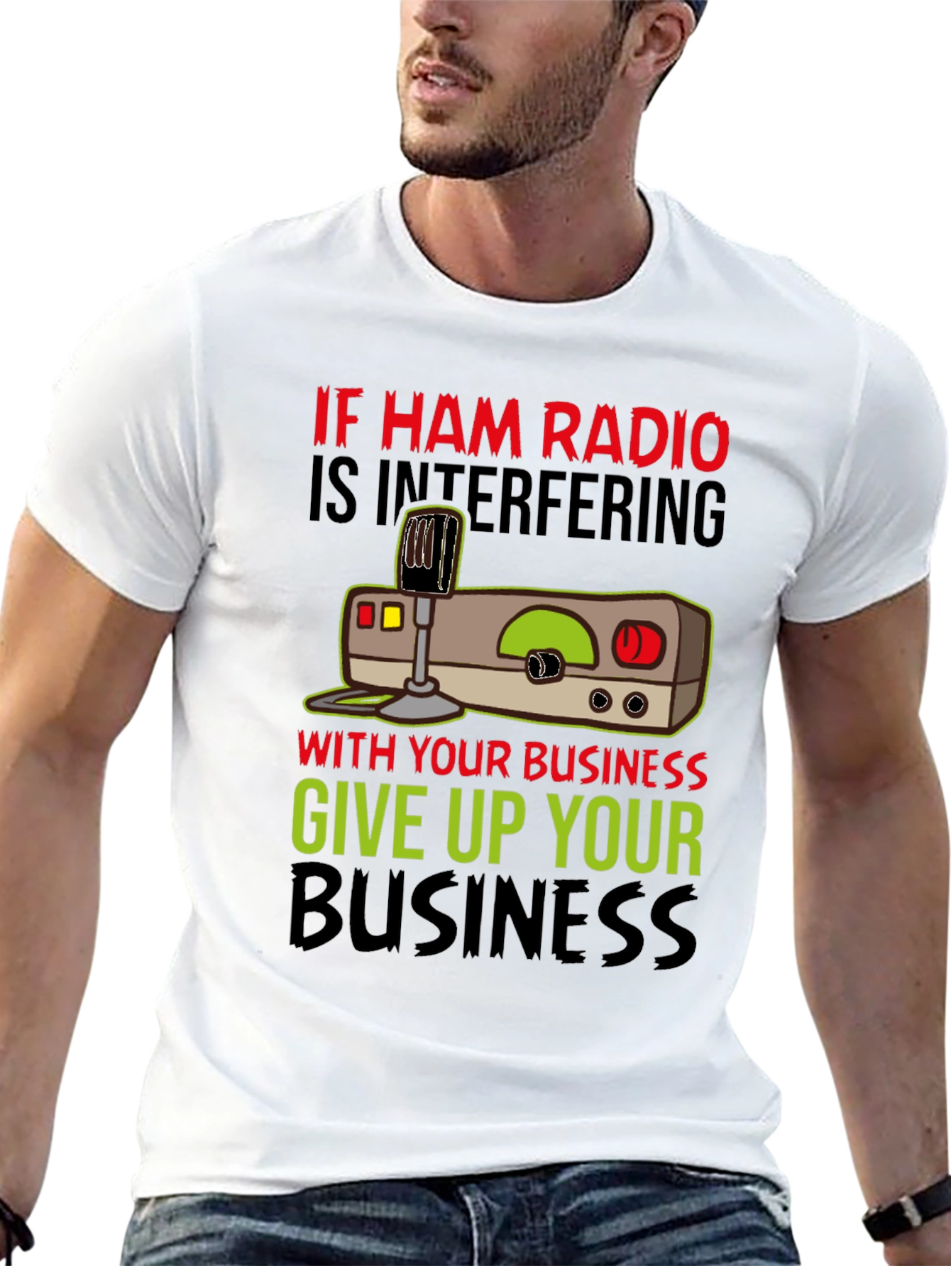Black Ham Radio T-Shirt - Give Up Your Business view 13