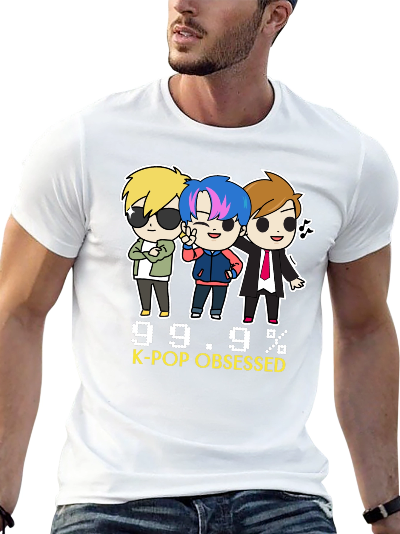 Black K-Pop Obsessed Black Graphic Tee view 13