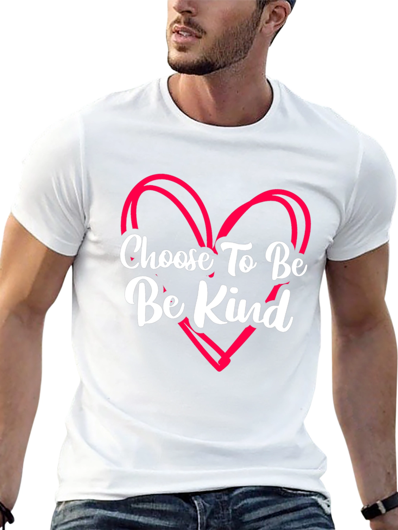 Black Choose To Be Kind Black T-Shirt with Heart view 13