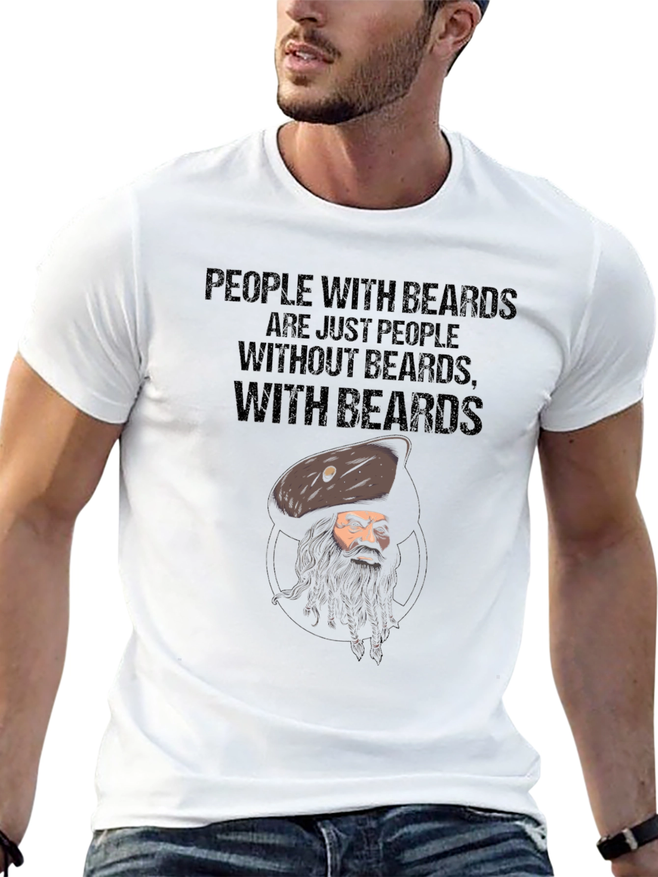 Black Bearded People Graphic Tee view 13