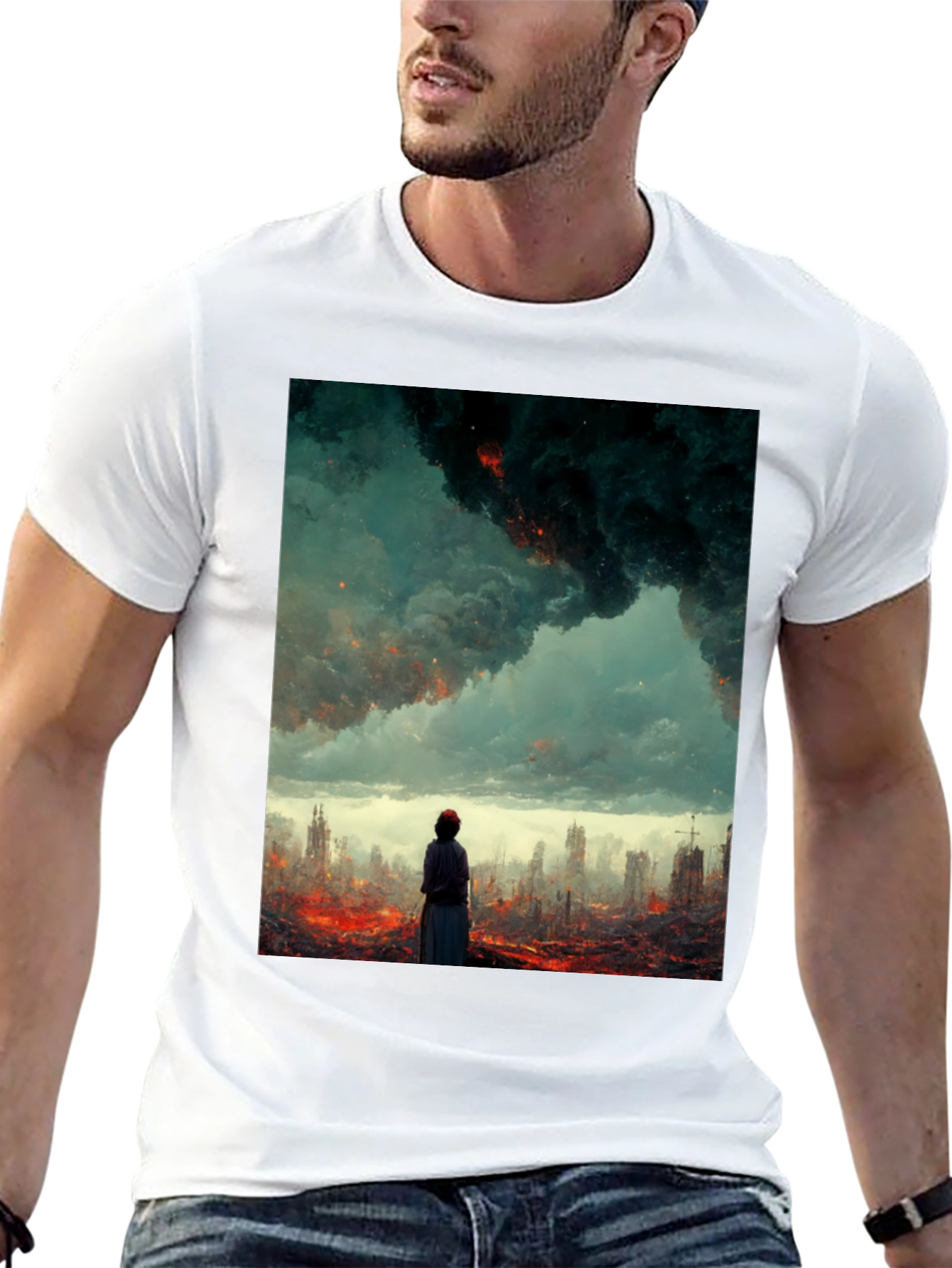 Black Apocalyptic Vision Graphic Tee - Black view 13