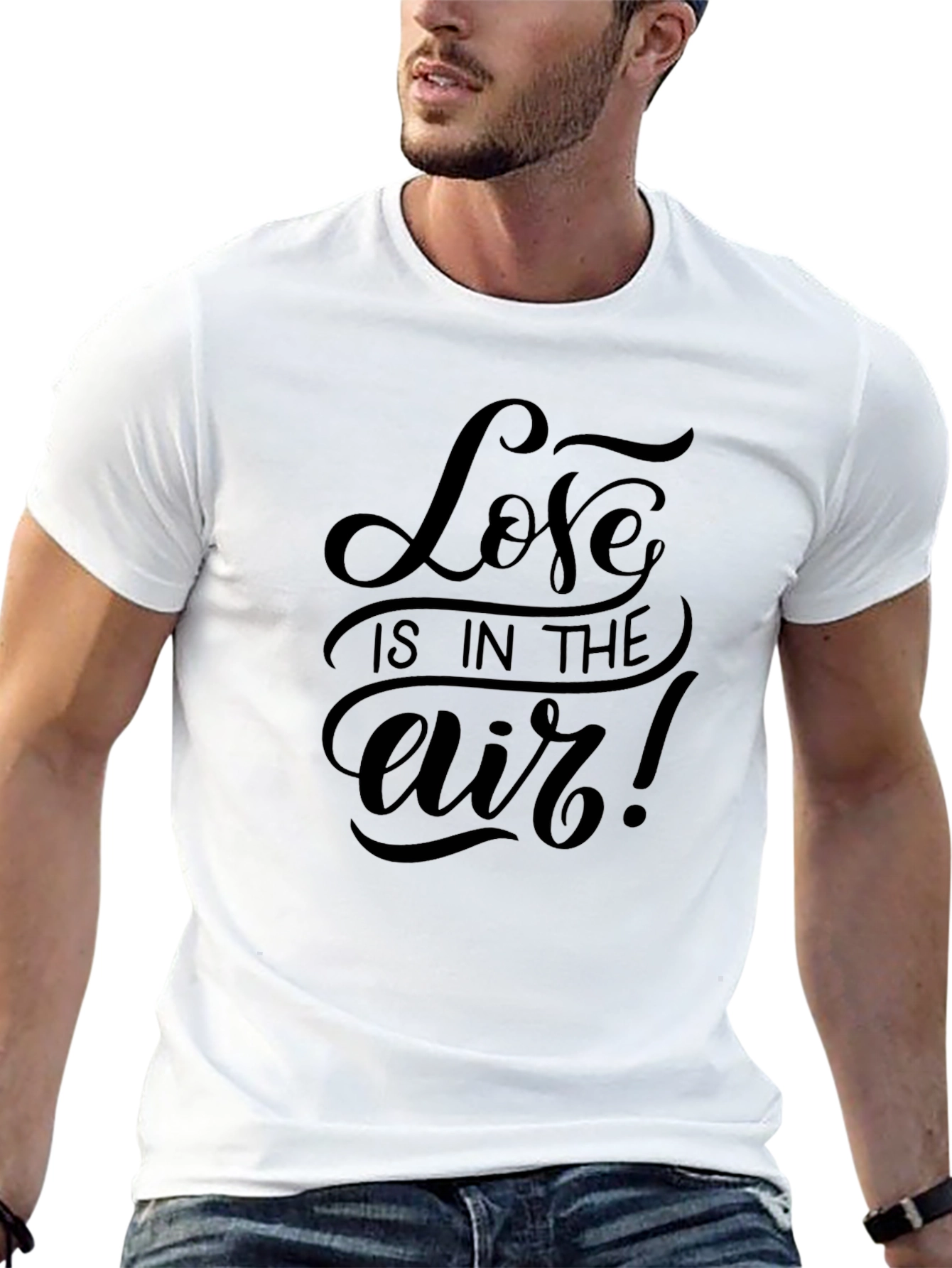 Black Love is in the Air Black Graphic Tee view 13