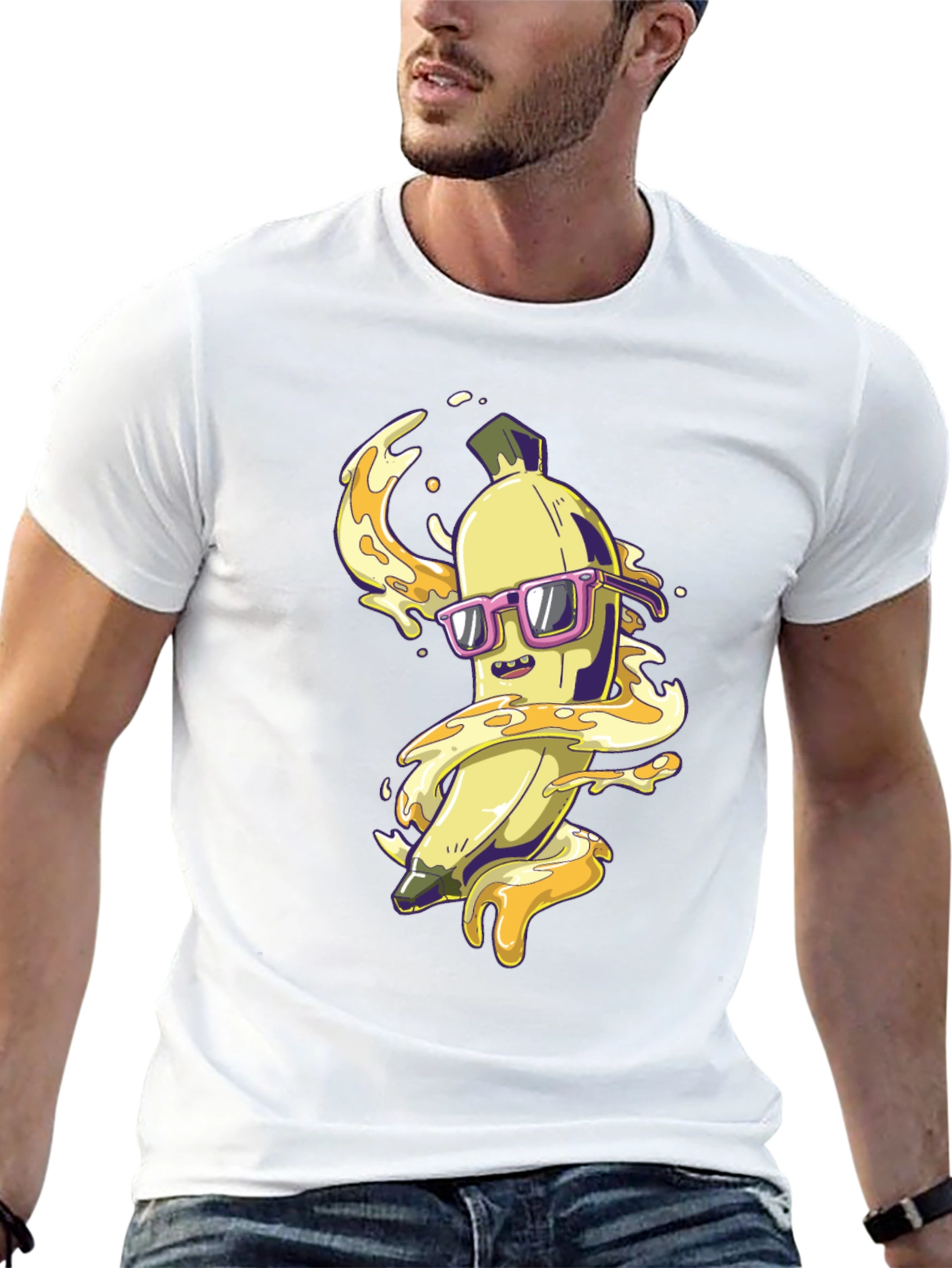 Black Cool Banana Graphic T-Shirt view 13