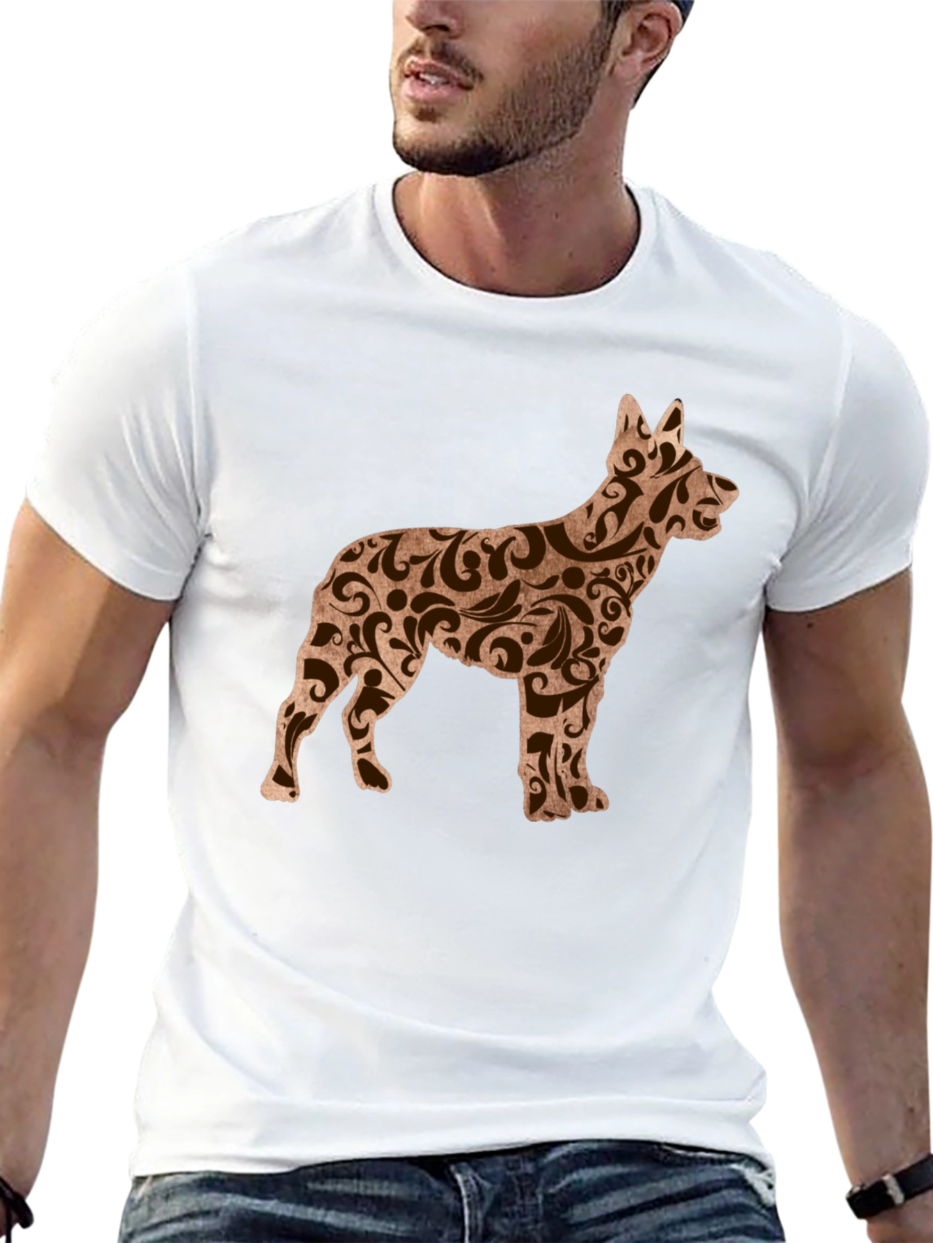 Black Dog Breed Art T-Shirt - Stylish Canine Design view 13