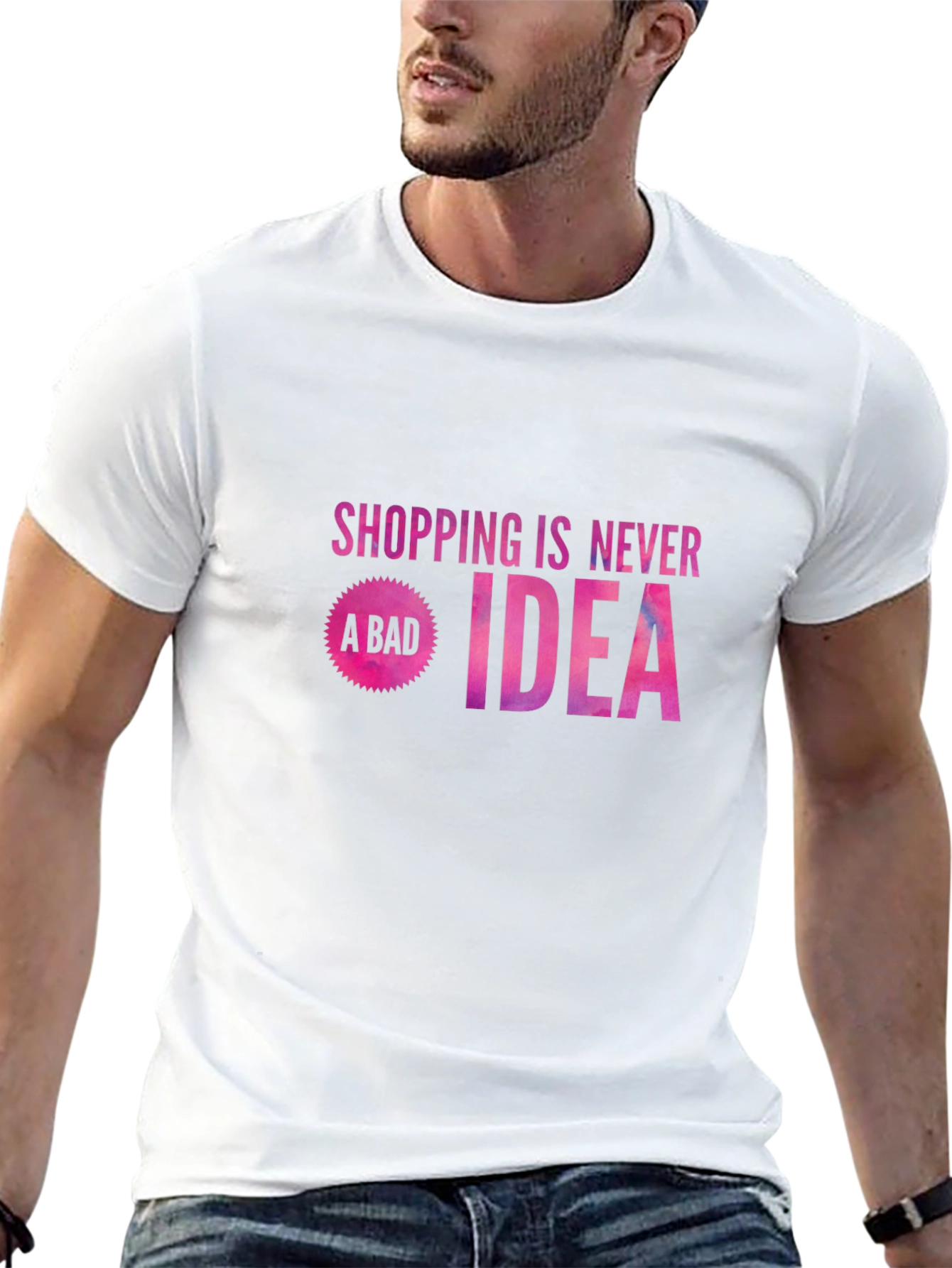 Black Shopping Is Never A Bad Idea Graphic Tee view 13
