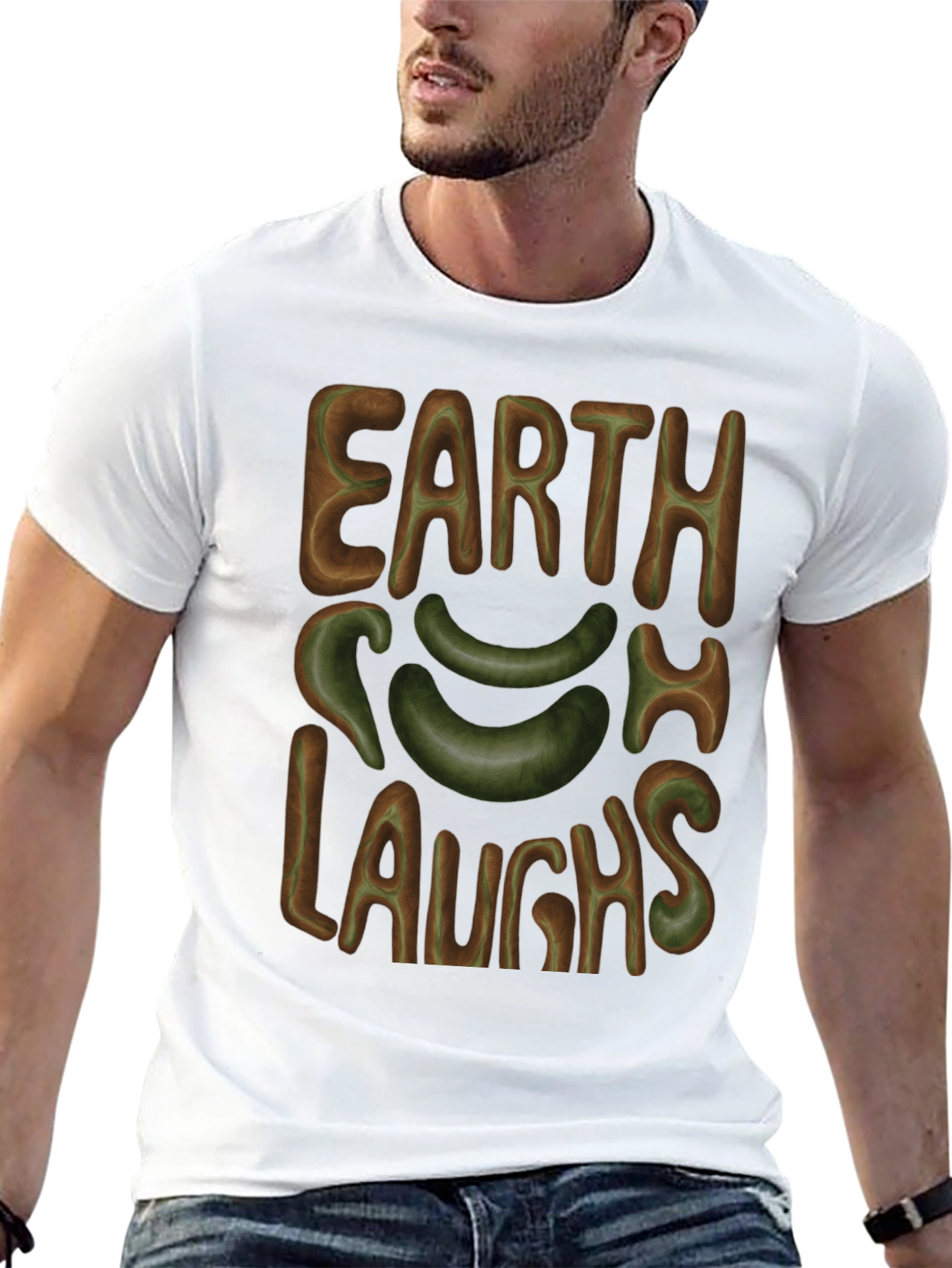 Black Earth Laughs T-Shirt - Graphic Tee view 13