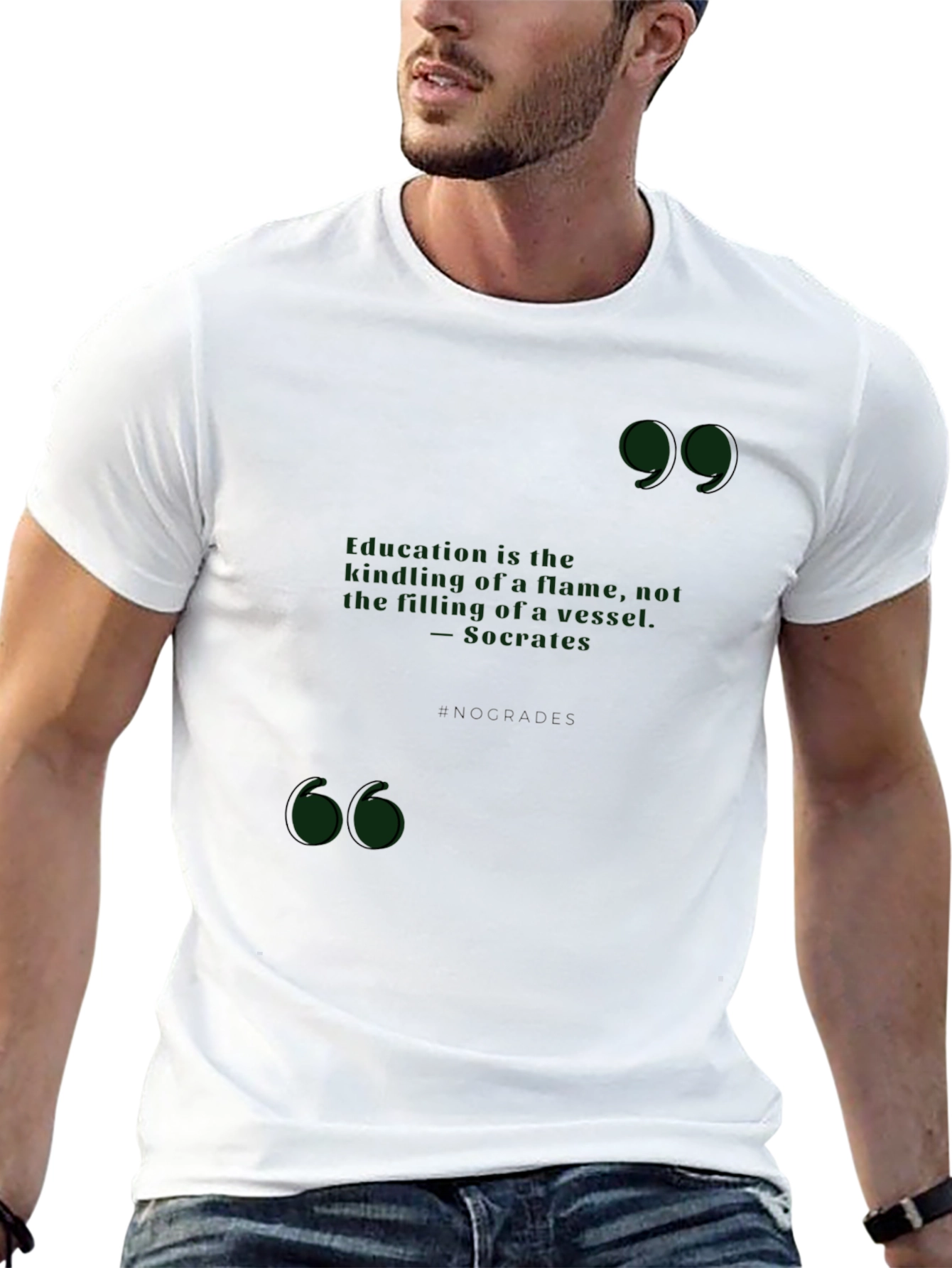 Black Philosophical Socrates Quote T-Shirt - Education Gift view 13