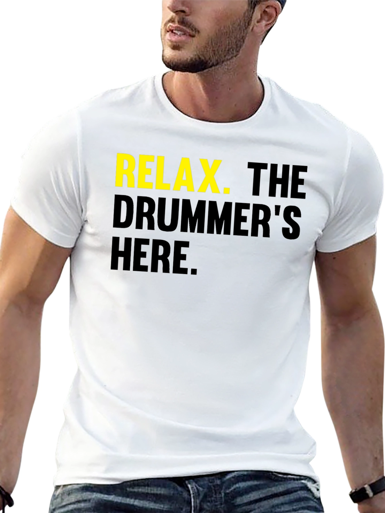 Black Relax The Drummer's Here - Graphic Tee view 13