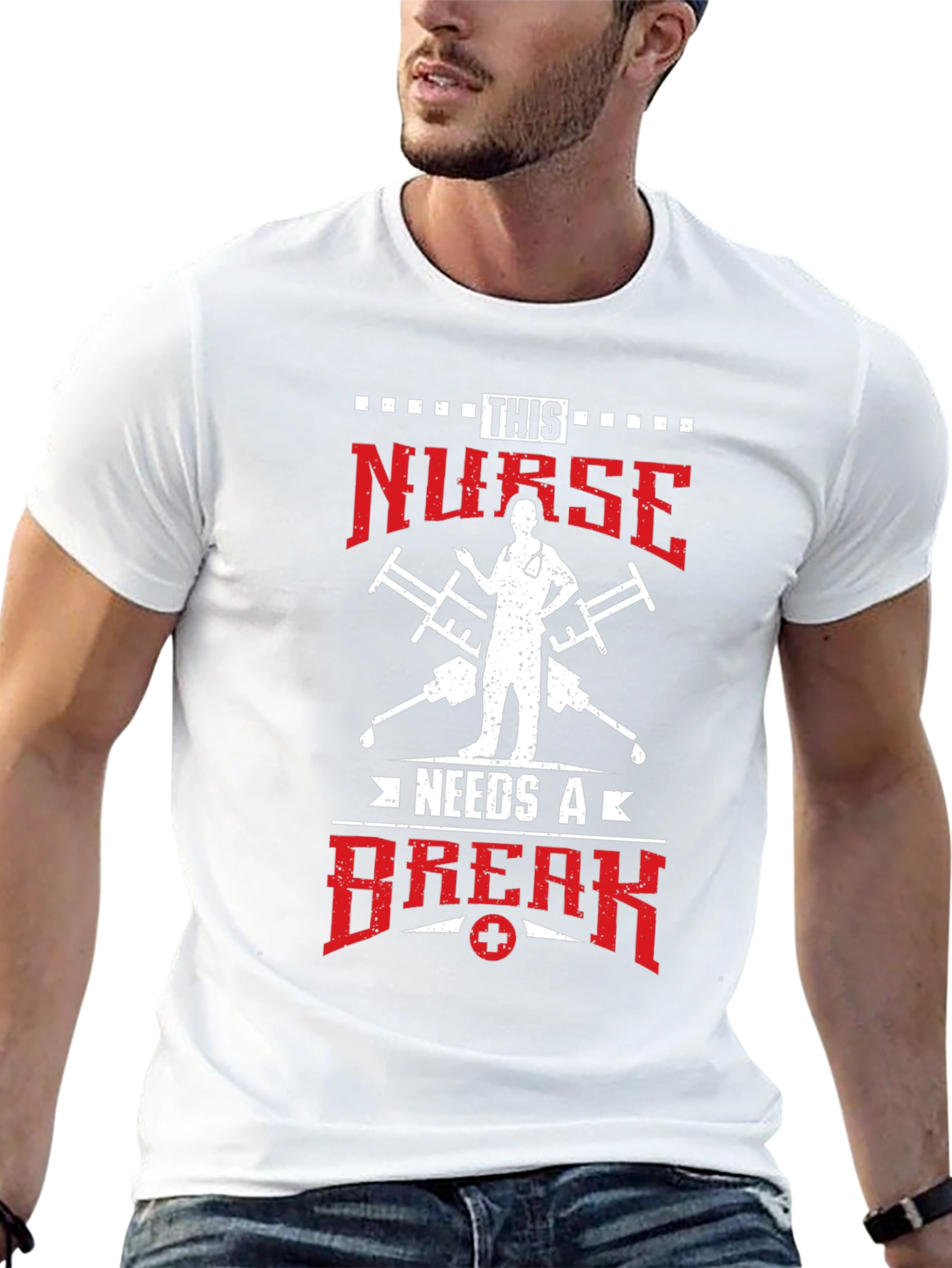 Black Nurse Needs a Break Graphic Tee - Healthcare Hero Apparel view 13